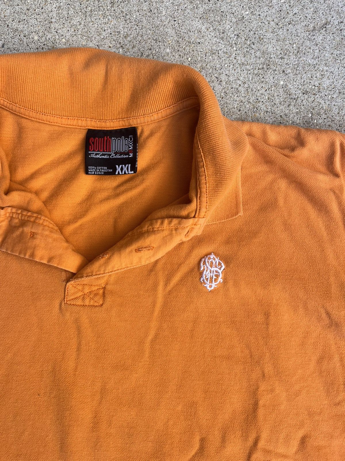 Southpole Y2K Vintage Embroidered Southpole Orange Polo Shirt XXL Size US XXL / EU 58 / 5 - 2 Thumbnail