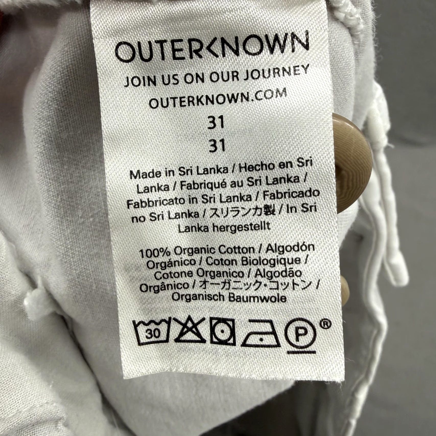 Outerknown Outerknown Shorts Mens 31 White Chino Organic Cotton 9 Inseam Casual Summer Size US 31 - 5 Thumbnail
