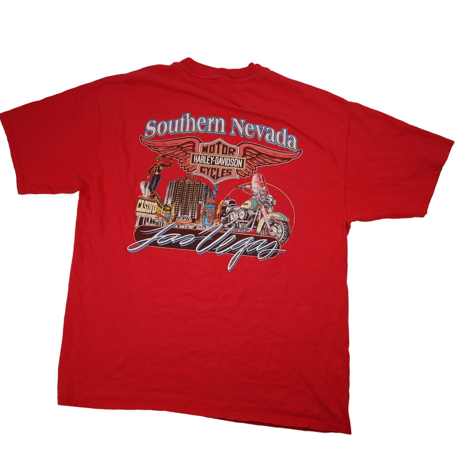 Harley Davidson × Vintage Vintage Harley Davidson of Las Vegas Graphic T Shirt Size US L / EU 52-54 / 3 - 7 Thumbnail