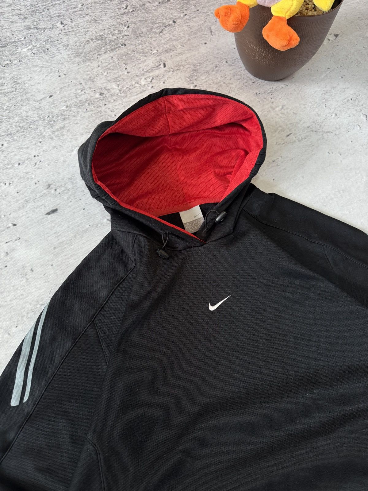 Nike × Vintage NIKE VINTAGE 00s y2k OVERSIZE BAGGY HOODIE CENTER LOGO Size US L / EU 52-54 / 3 - 3 Thumbnail