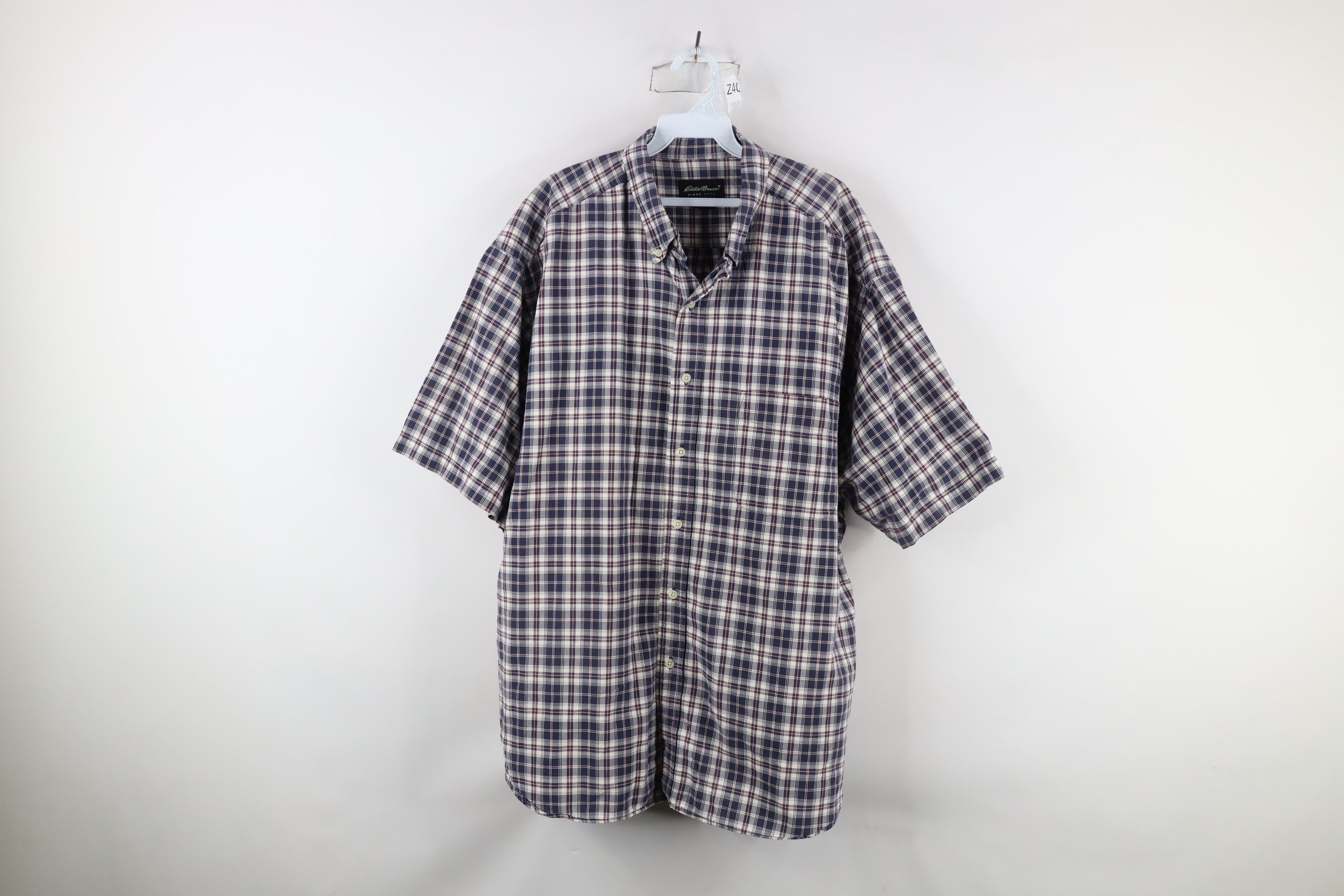 Eddie Bauer × Vintage Vintage 90s Eddie Bauer Short Sleeve Collared Button Shirt Size US XXL / EU 58 / 5 - 1 Thumbnail