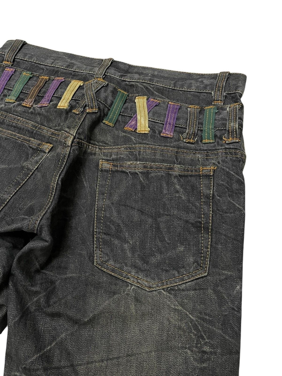 Le Grande Bleu (L.G.B.) Nylaus Japan Double Waist Wrinkled Whisker Faded Wash Jeans Size US 30 / EU 46 - 17 Thumbnail