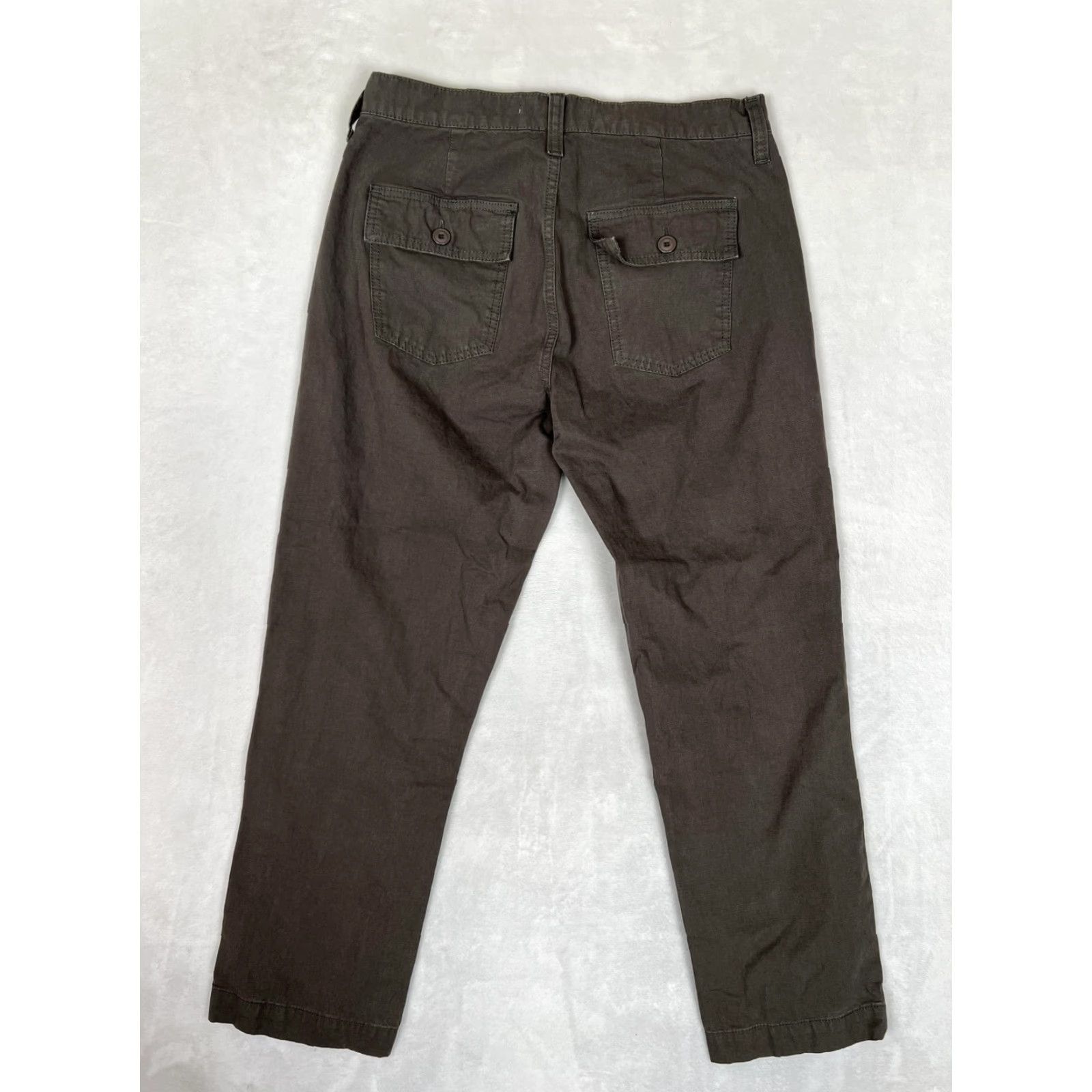 Vintage Joe's Pants Women's 28 Green Twill Chino Straight Leg Casual Ripstop Size 28" / US 6 / IT 42 - 7 Thumbnail