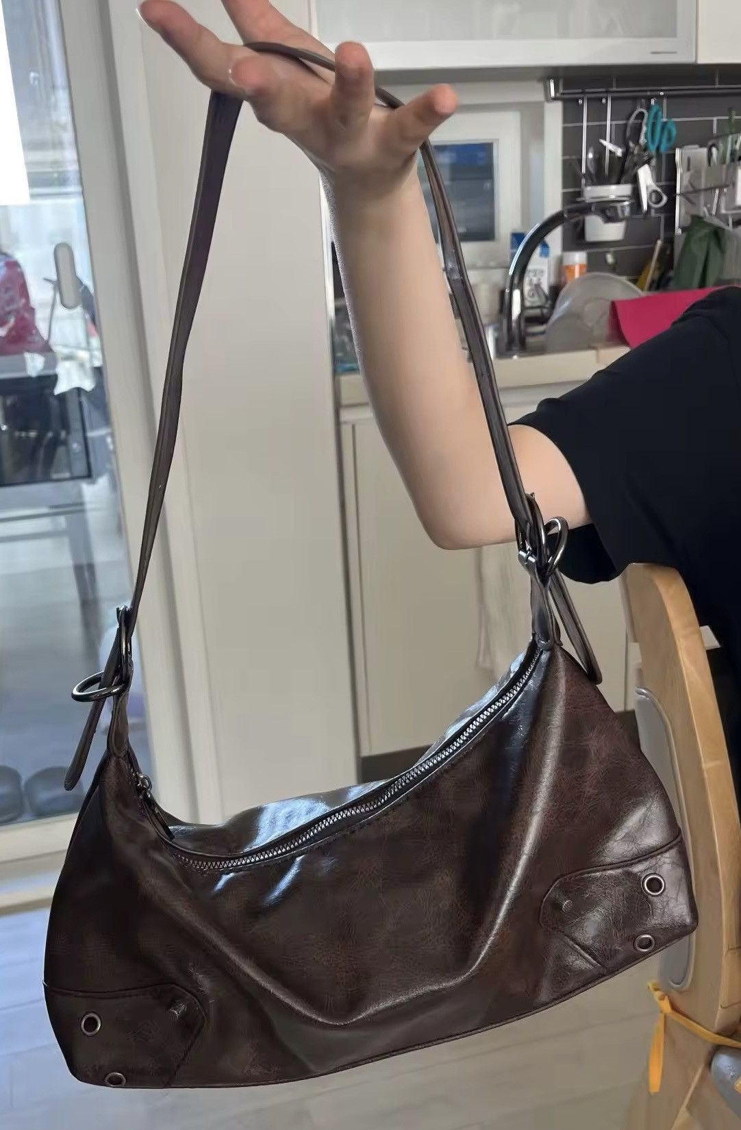 Japanese Brand Retro Style PU Leather Small Shoulder Bag Size ONE SIZE - 5 Thumbnail