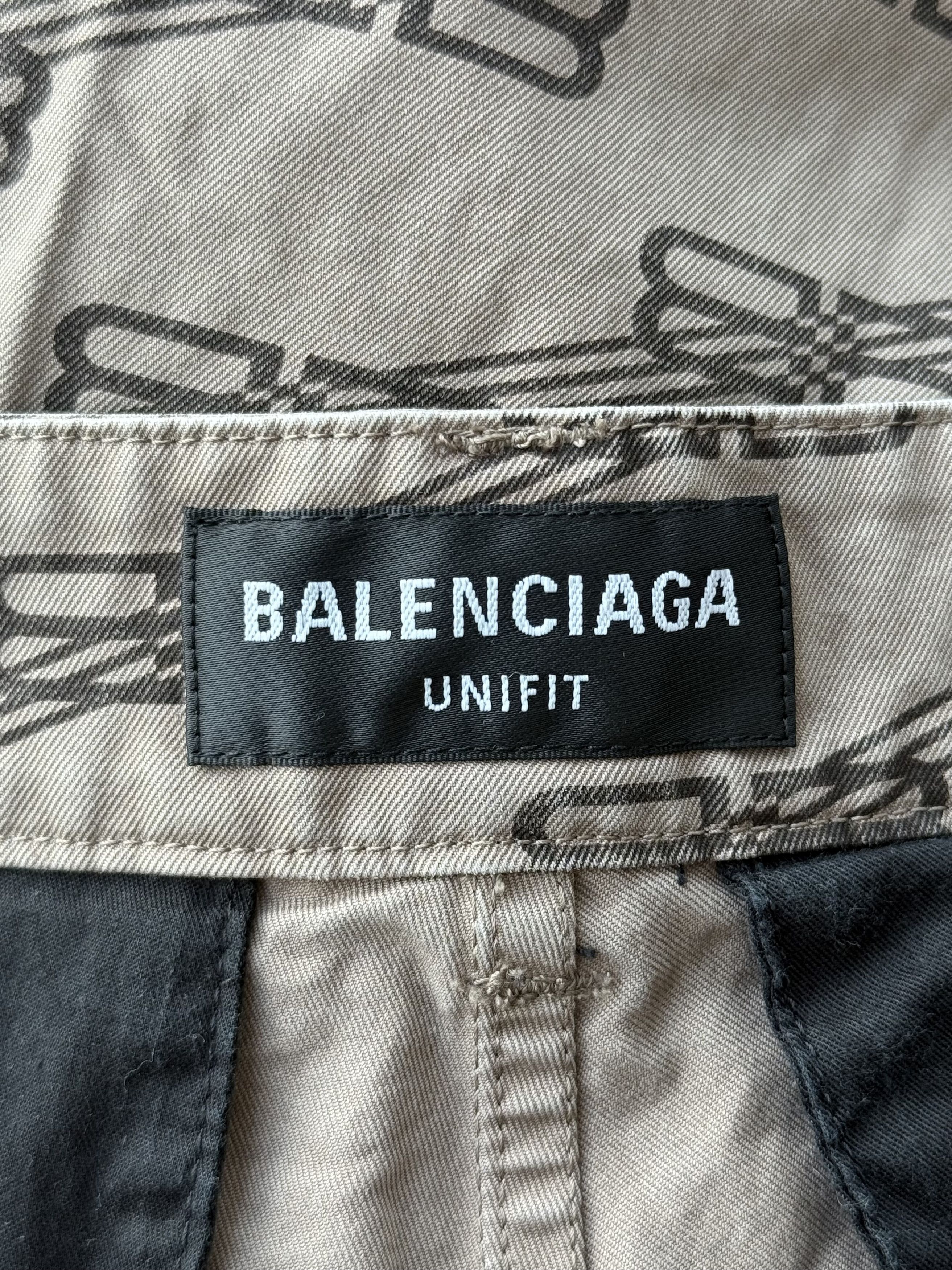 Balenciaga Balenciaga Beige BB Monogram Convertible Cargo Pants Size US 32 / EU 48 - 3 Thumbnail