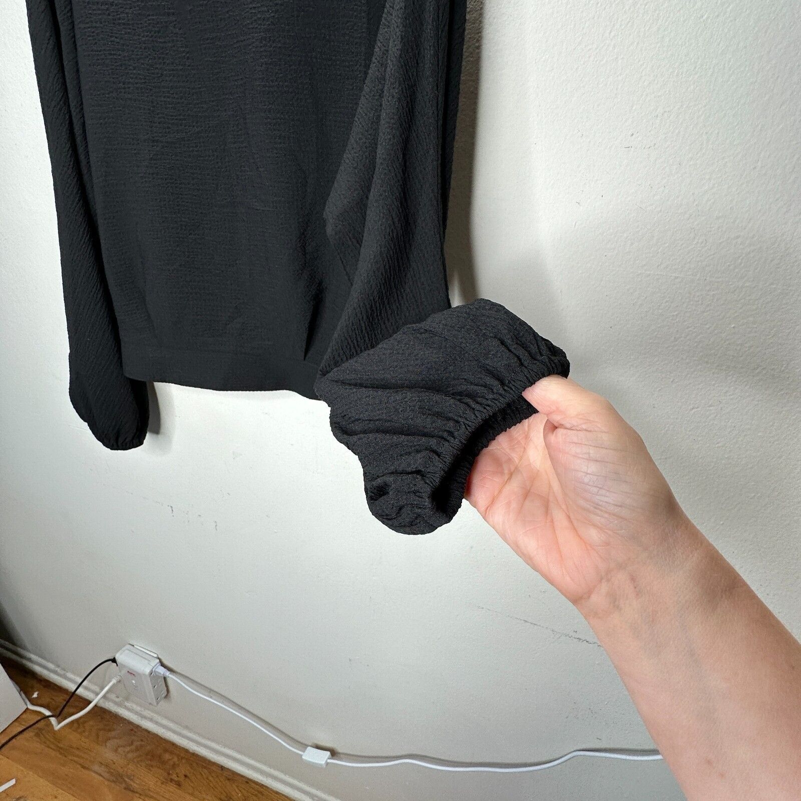 ASTR The Label NWT ASTR The Label Black Rib Long Sleeve Peek A Boo Back M Size M / US 6-8 / IT 42-44 - 7 Thumbnail