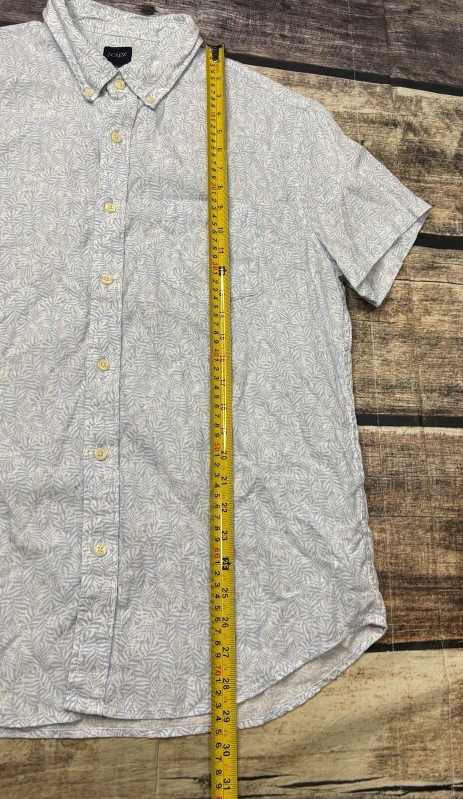 J.Crew J Crew Shirt Mens Large Floral Linen Cotton Short Sleeve Size US L / EU 52-54 / 3 - 8 Thumbnail