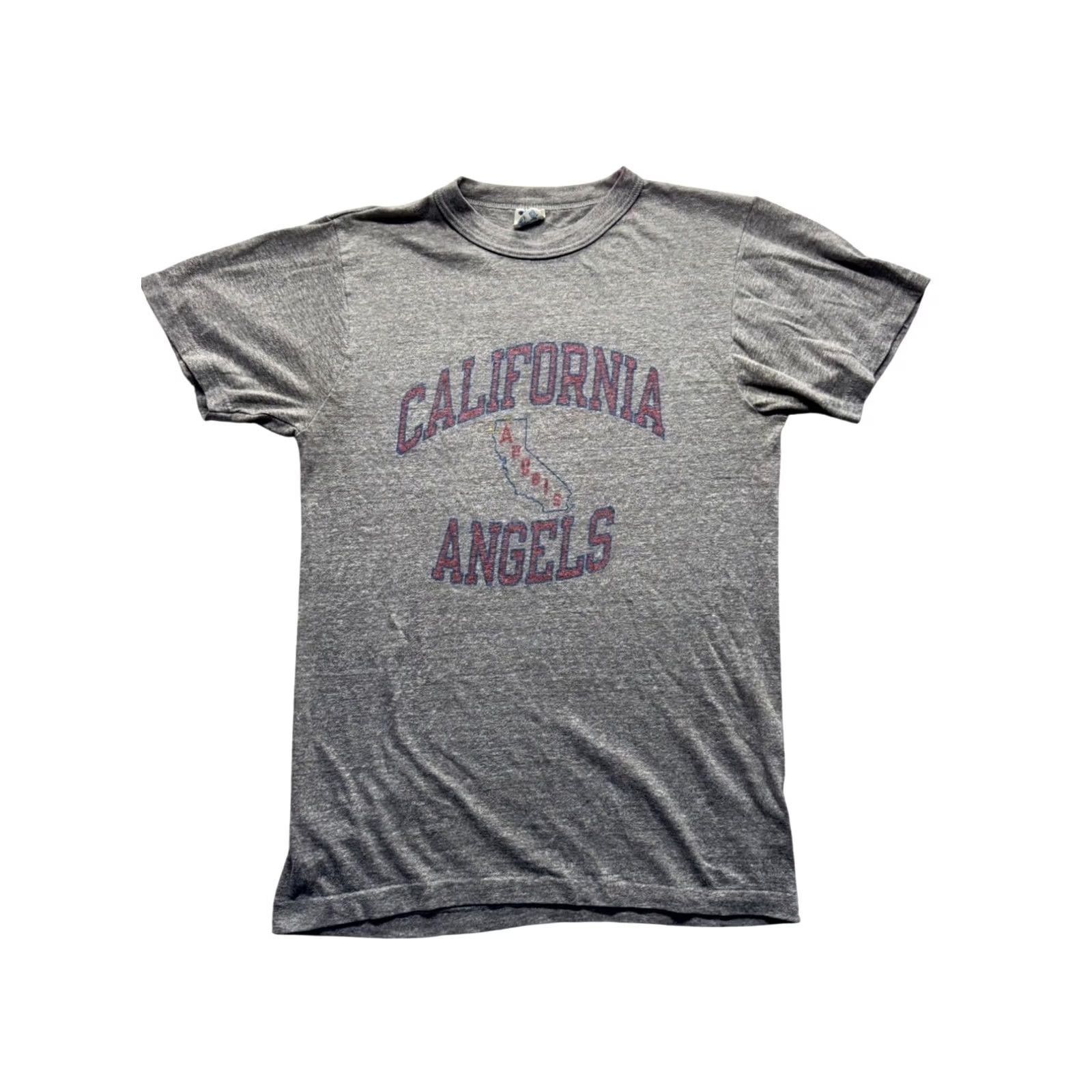 Champion VINTAGE Champion California Angels T-Shirt Gray M Mens Crew Neck Short Sleeve 50/50 USA Reference #9527 Size US M / EU 48-50 / 2 - 2 Thumbnail