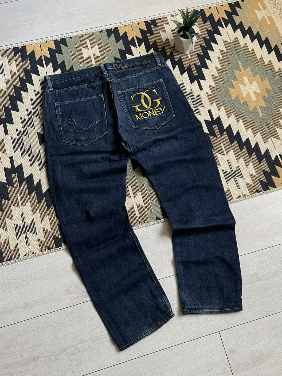 Japanese Brand × Vintage 💸MONEY DENIM BIG LOGO JEANS💸 Size US 32 / EU 48 - 3 Thumbnail