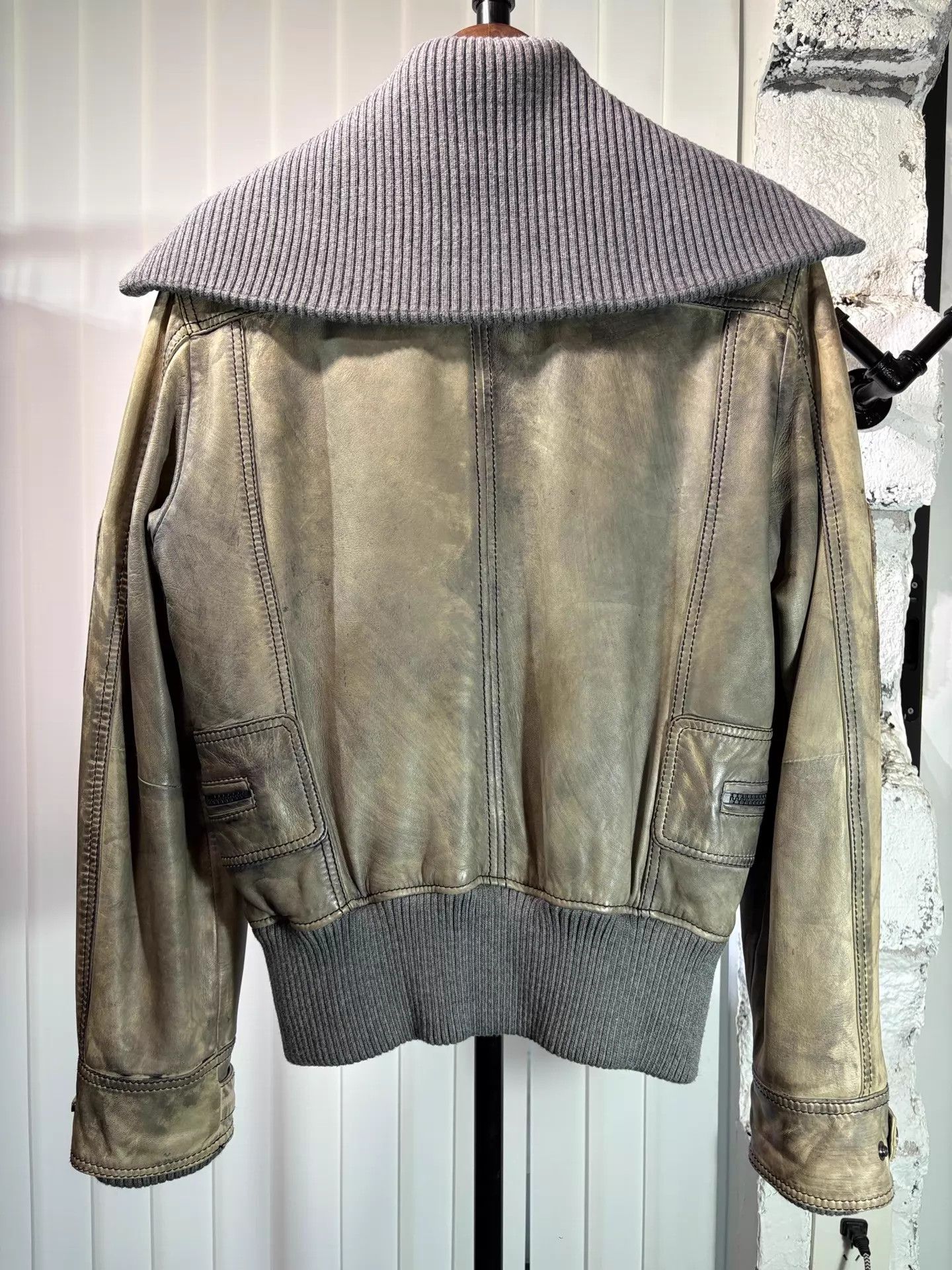 Dolce & Gabbana Dolce&Gabbana 10s Aged Lambskin Leather Jacket Size US S / EU 44-46 / 1 - 2 Thumbnail