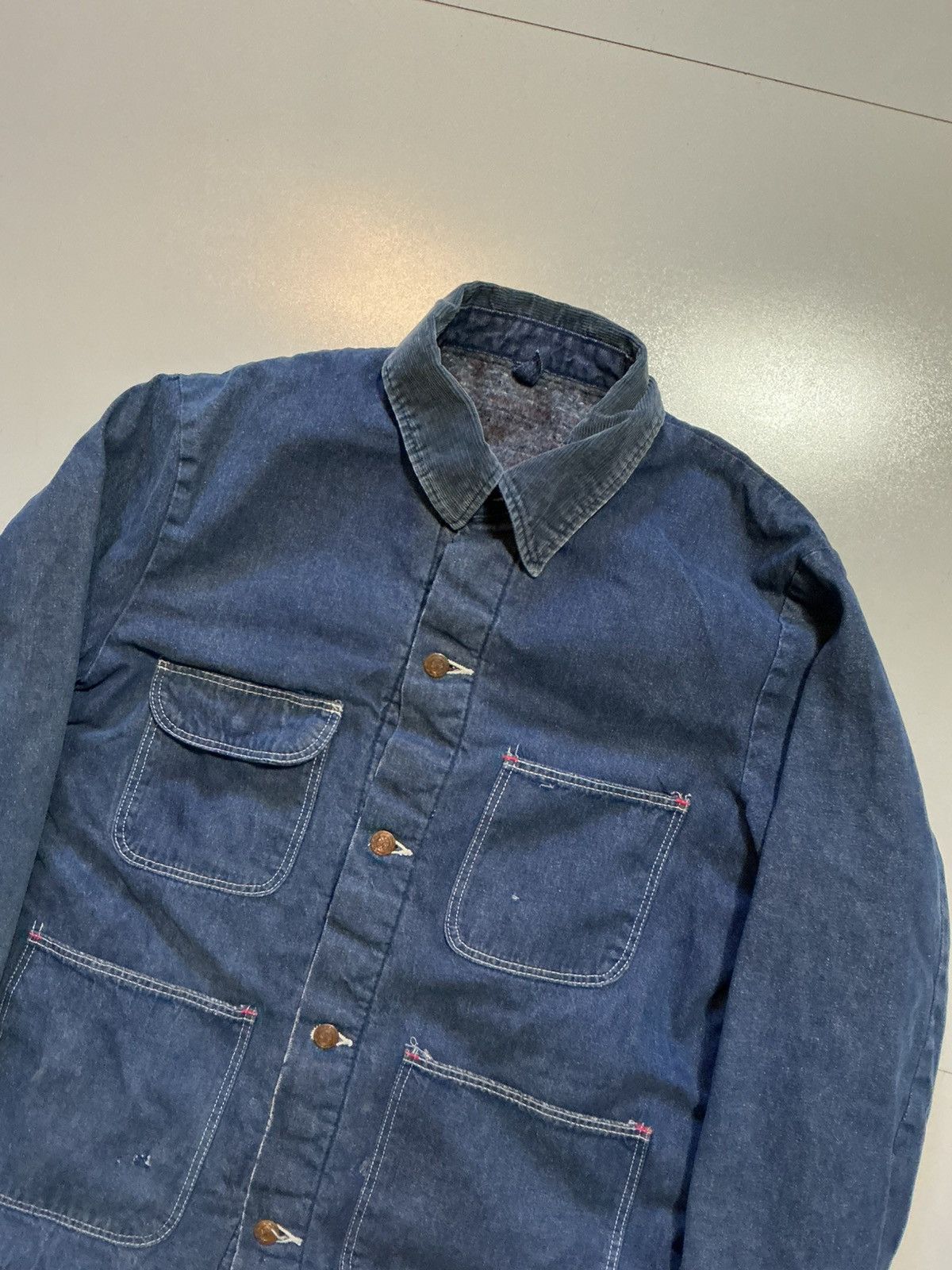 Wrangler Vintage 70s Wrangler Blanket Lined Denim Chore Jean Jacket Size US S / EU 44-46 / 1 - 5 Thumbnail