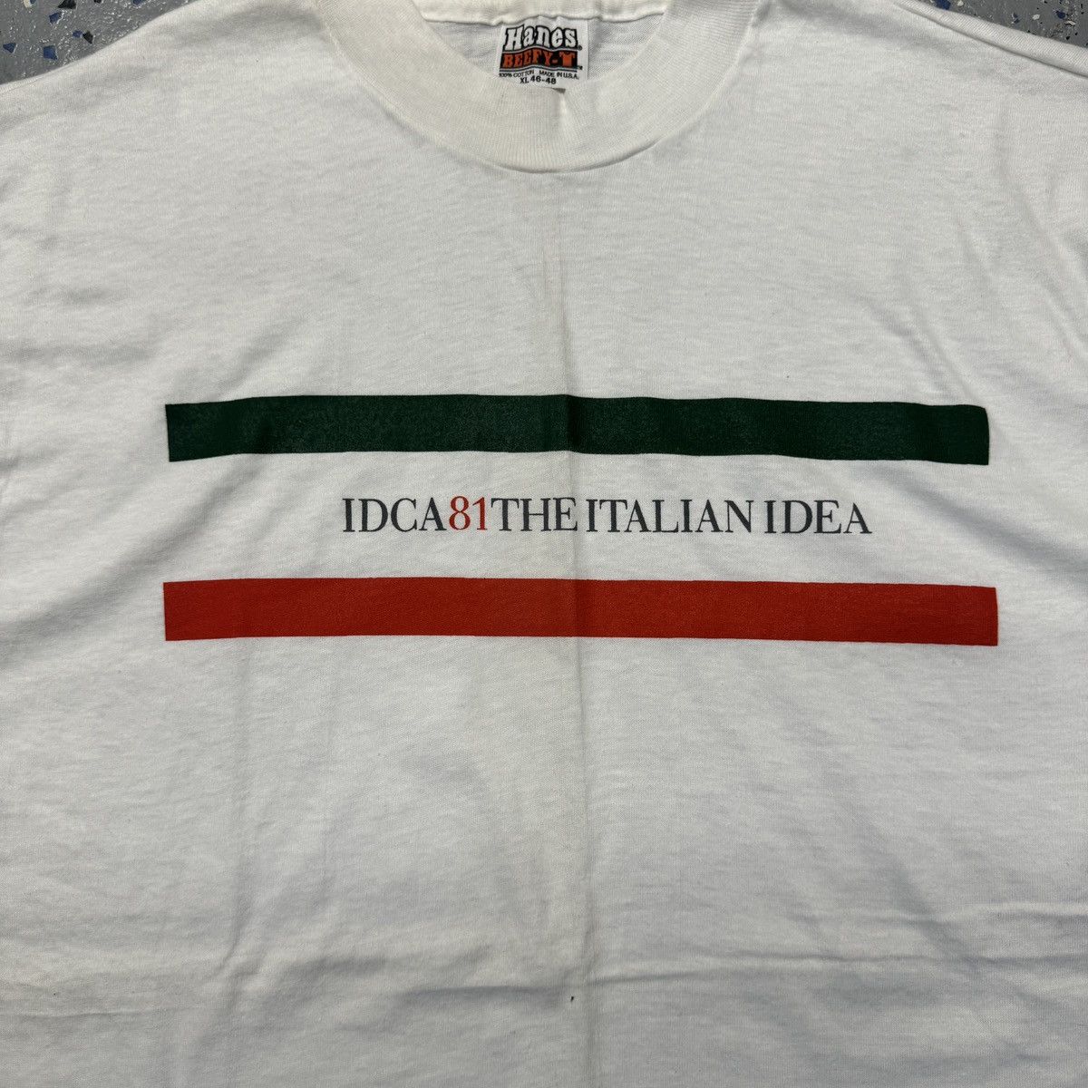 Vintage Vintage 80s 1981 Hanes Italy Graphic Shirt Single Stitch XL Size US XL / EU 56 / 4 - 3 Thumbnail