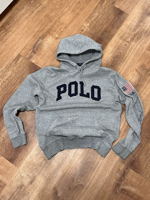 Vintage polo bear online hoodie