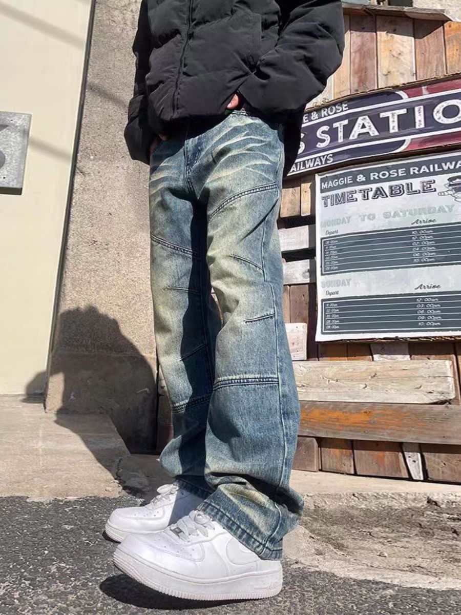 Japanese Brand × Jean Vintage washed loose fit straight leg jeans Size US 34 / EU 50 - 2 Thumbnail