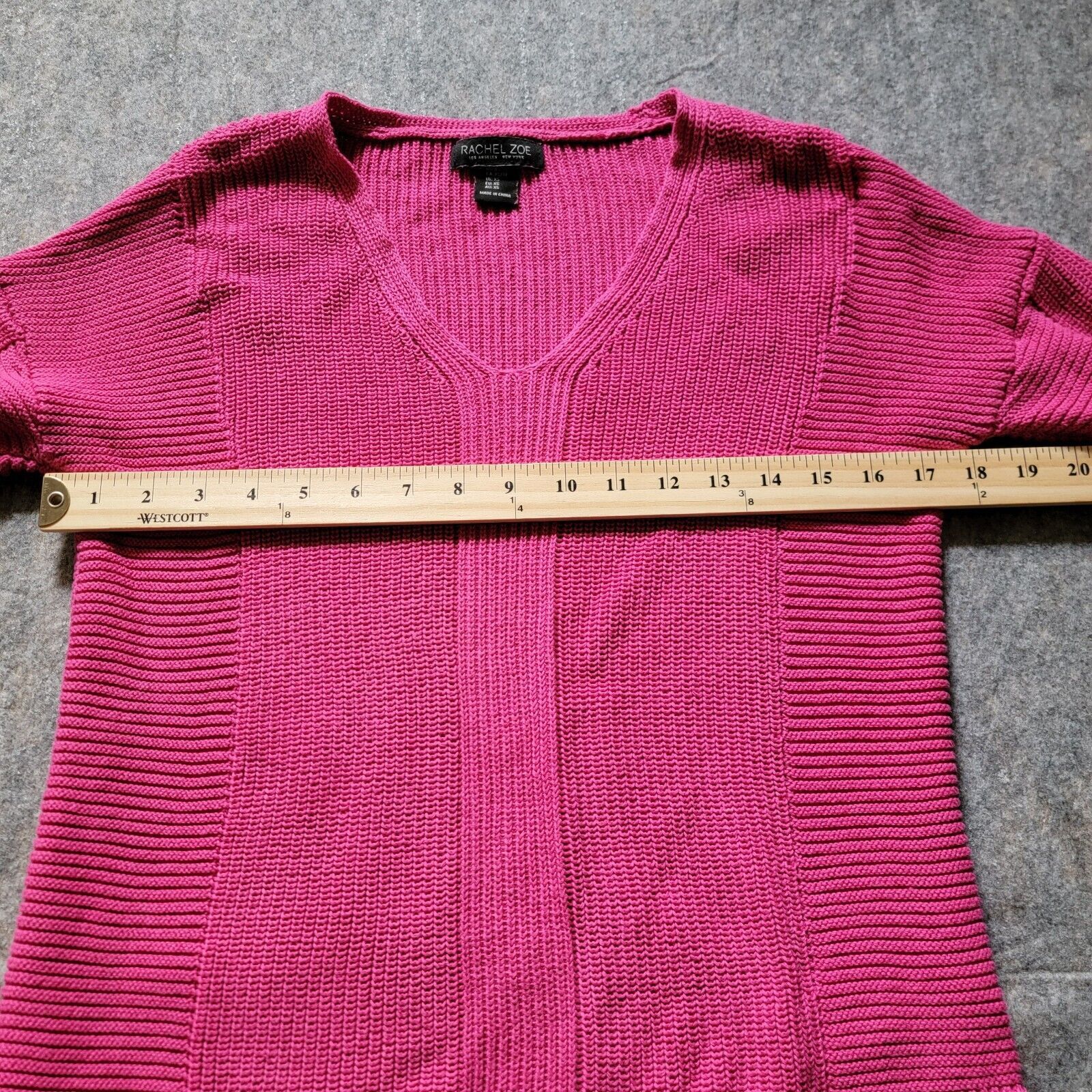 Rachel Zoe Rachel Zoe V-Neck Chevron Knit Sweater Longsleeve Size XS / US 0-2 / IT 36-38 - 8 Thumbnail