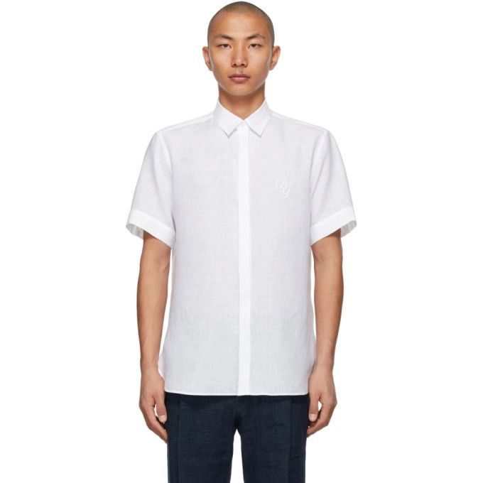 Dolce & Gabbana o1y0125 Linen Shirt in White Size US S / EU 44-46 / 1 - 1 Thumbnail