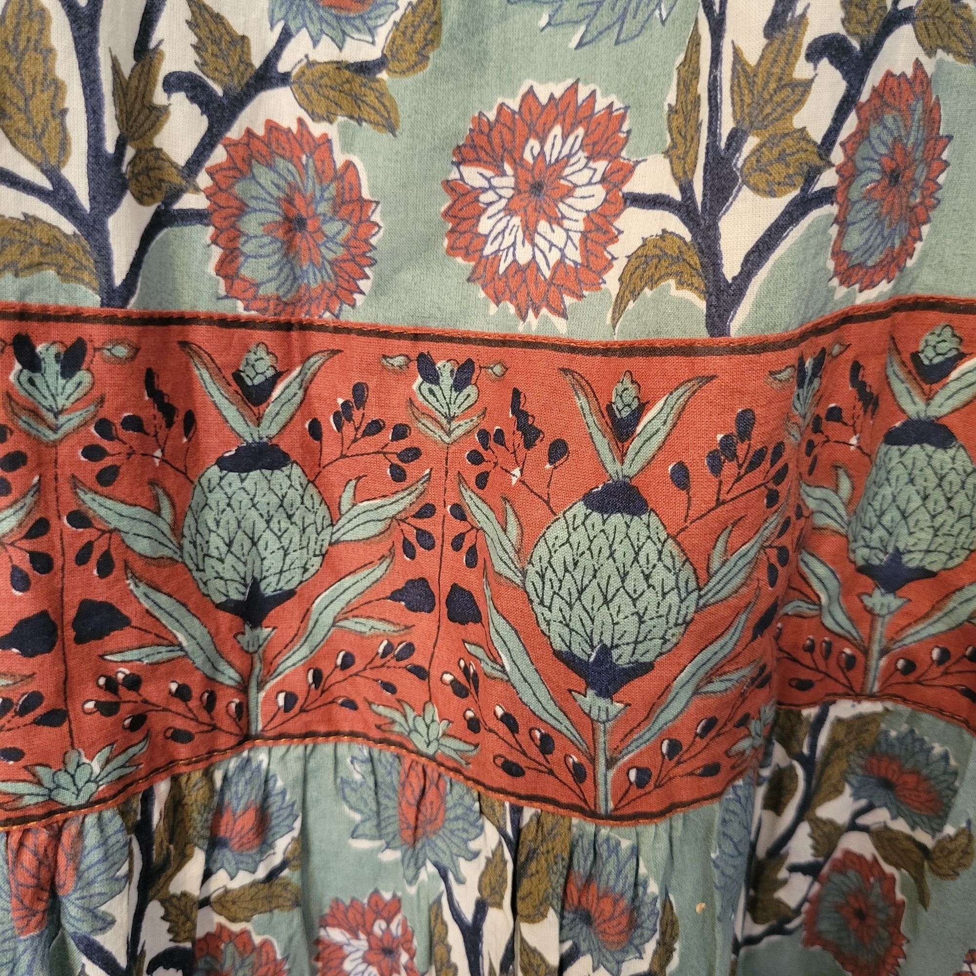 Other Victoria Dunn PEONY Boho Floral Dress M Smocked High Neck Sw Size M / US 6-8 / IT 42-44 - 7 Thumbnail
