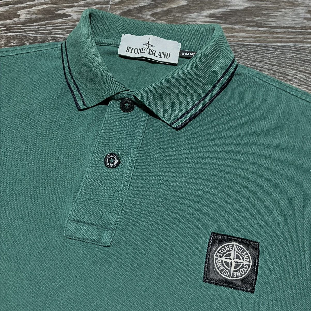 Stone Island STONE ISLAND Patch Program Compass Slim Fit Polo Shirt Green Size US S / EU 44-46 / 1 - 4 Thumbnail