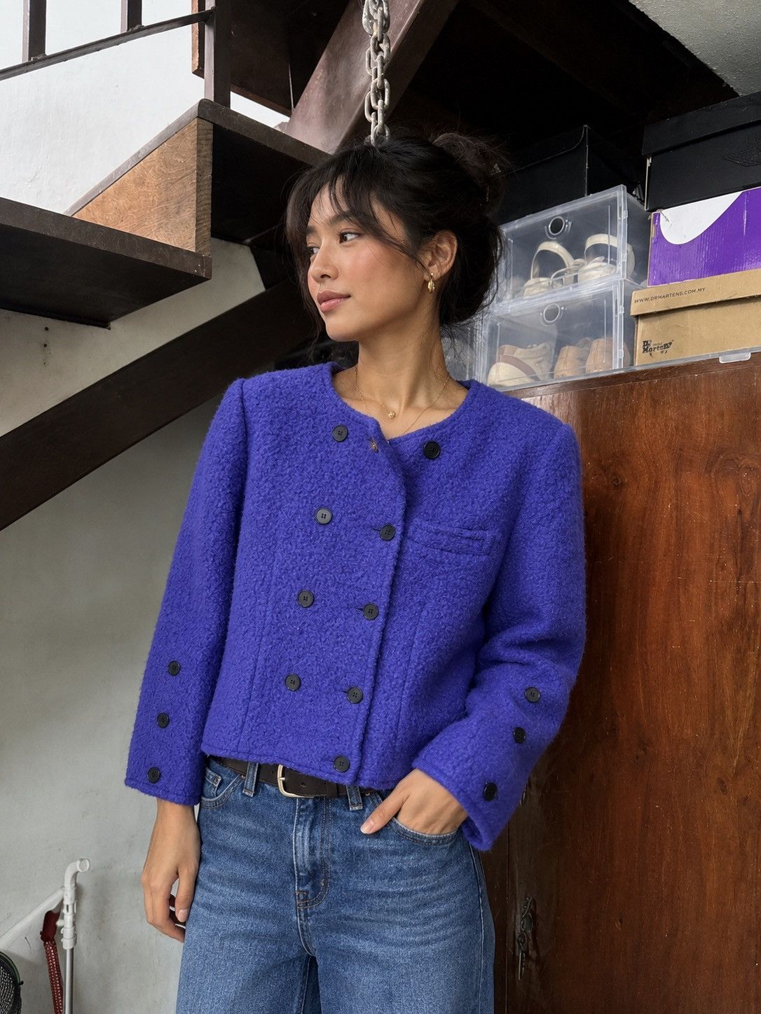 Lanvin Lanvin Paris Fleece Crop Top Coat Size S / US 4 / IT 40 - 1 Thumbnail