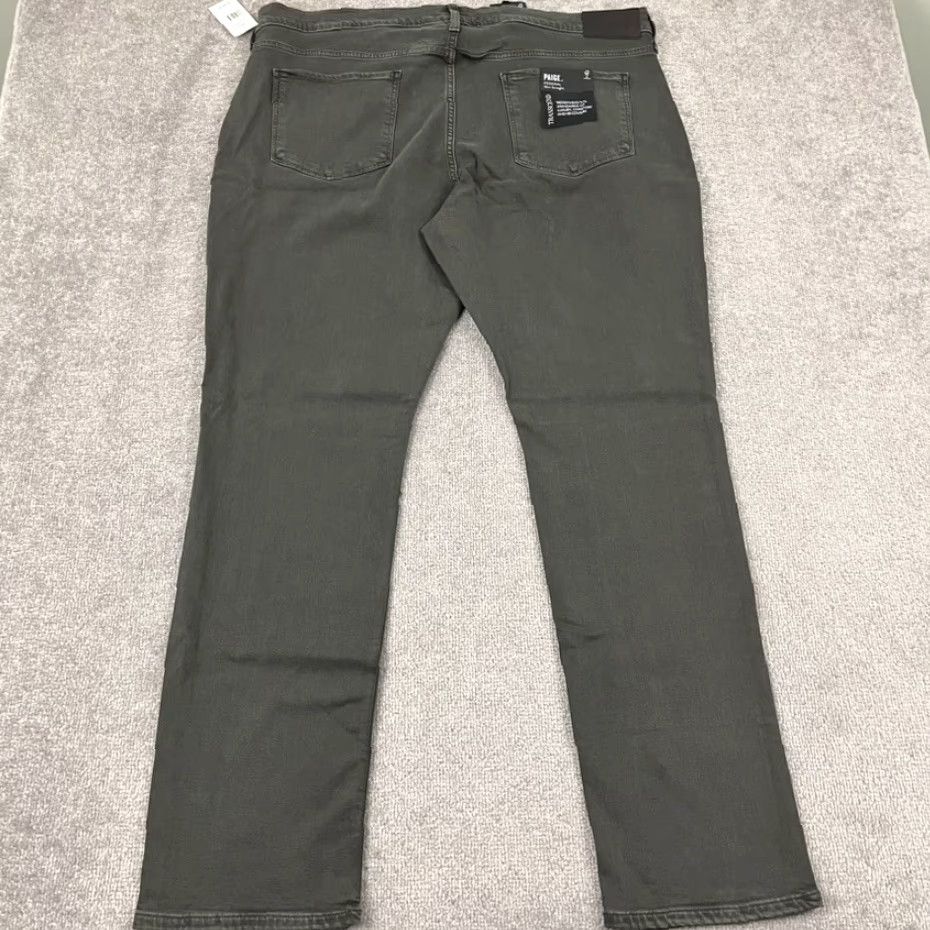 Paige Paige Federal Pants Mens 40 x 33 Slim Straight Smokey Gray Flex Stretch Zip NEW Size US 40 / EU 56 - 4 Thumbnail