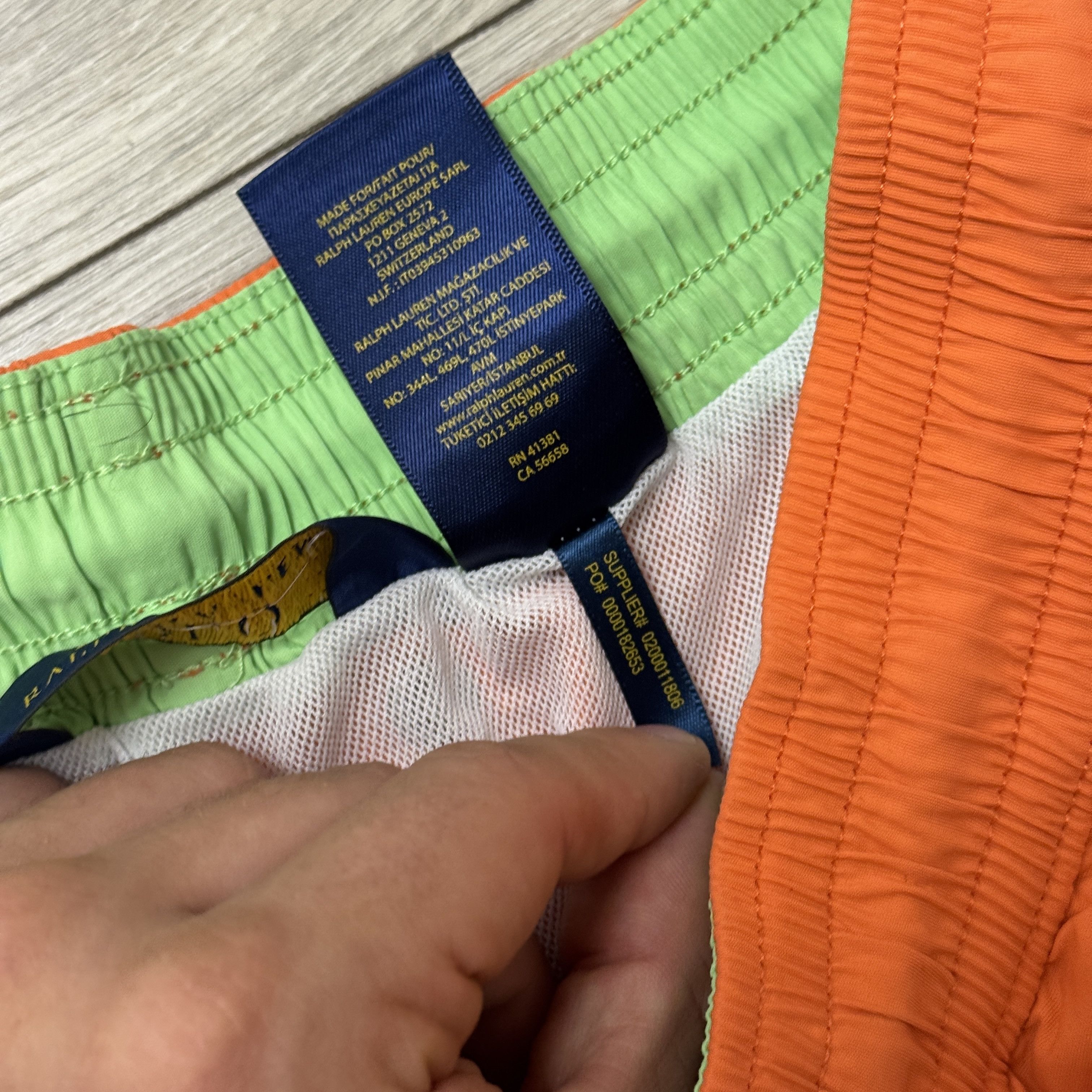 Polo Ralph Lauren Polo Ralph Lauren Neylon Traveler Swim Shorts Orange Lime Size US 32 / EU 48 - 6 Thumbnail