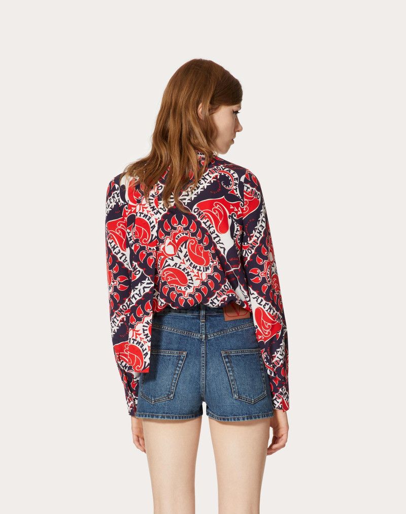 Valentino o1y0326 Patterned Shirt in Multicolor Size L / US 10 / IT 46 - 4 Thumbnail