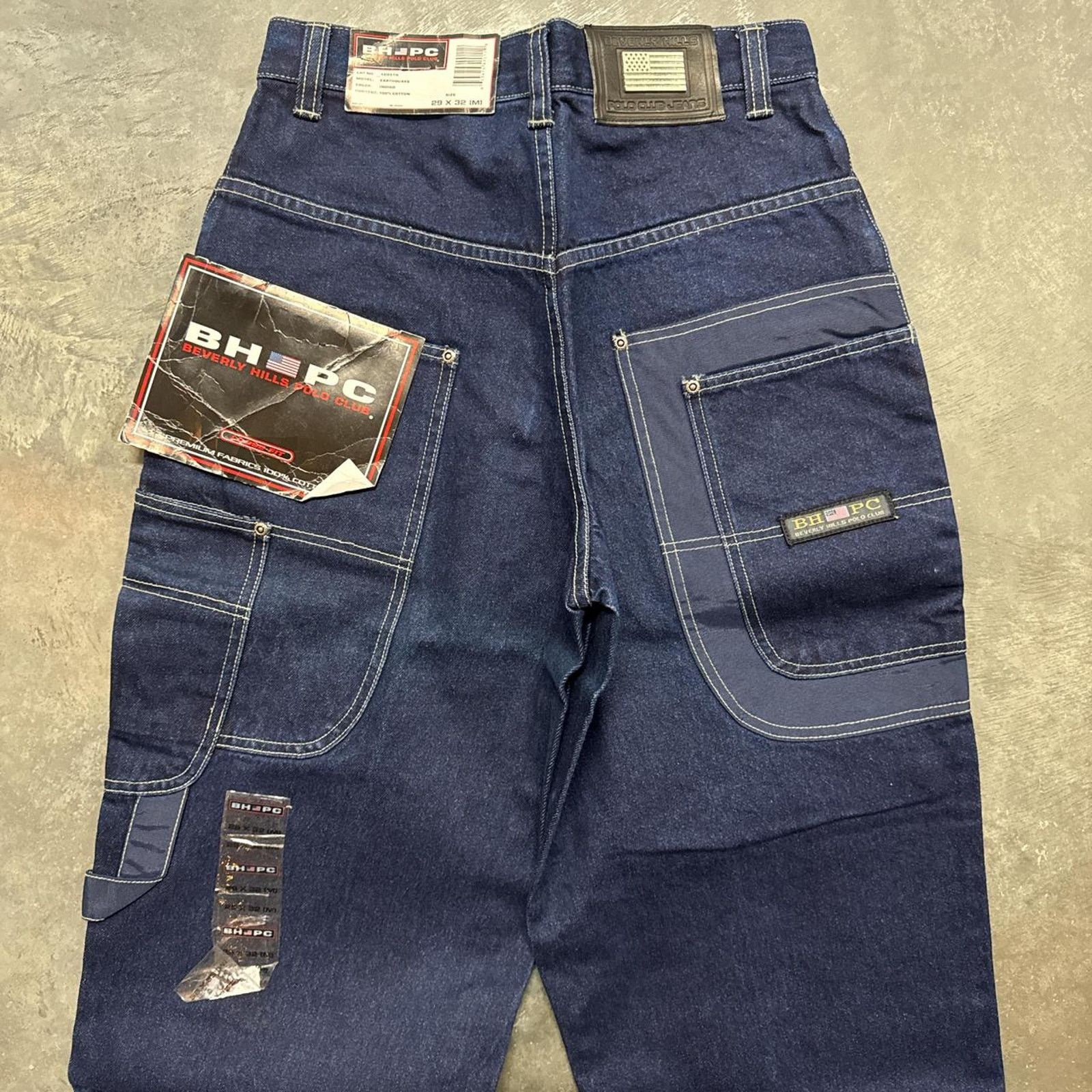 Vintage Vintage Y2K Beverly Hills Polo Club Cargo Baggy Denim Jeans Size US 29 - 2 Thumbnail