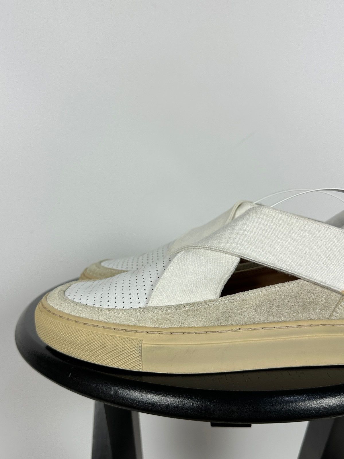 Dries Van Noten Dries Van Noten White Leather Slip-On Shoes Size US 7.5 / IT 37.5 - 15 Thumbnail