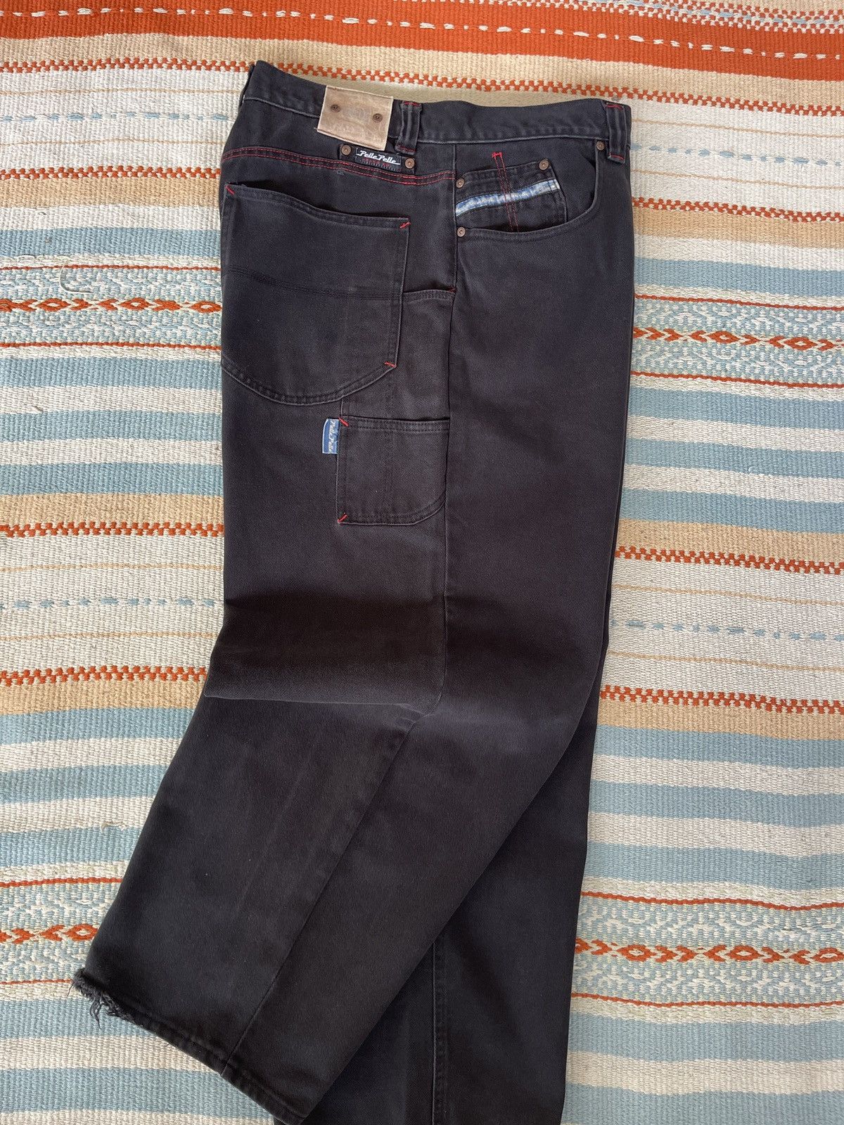 Marc Buchanan Vintage 90s🔥PELLE PELLE🔥Carpenter Baggy Faded Jeans Size US 35 - 3 Thumbnail