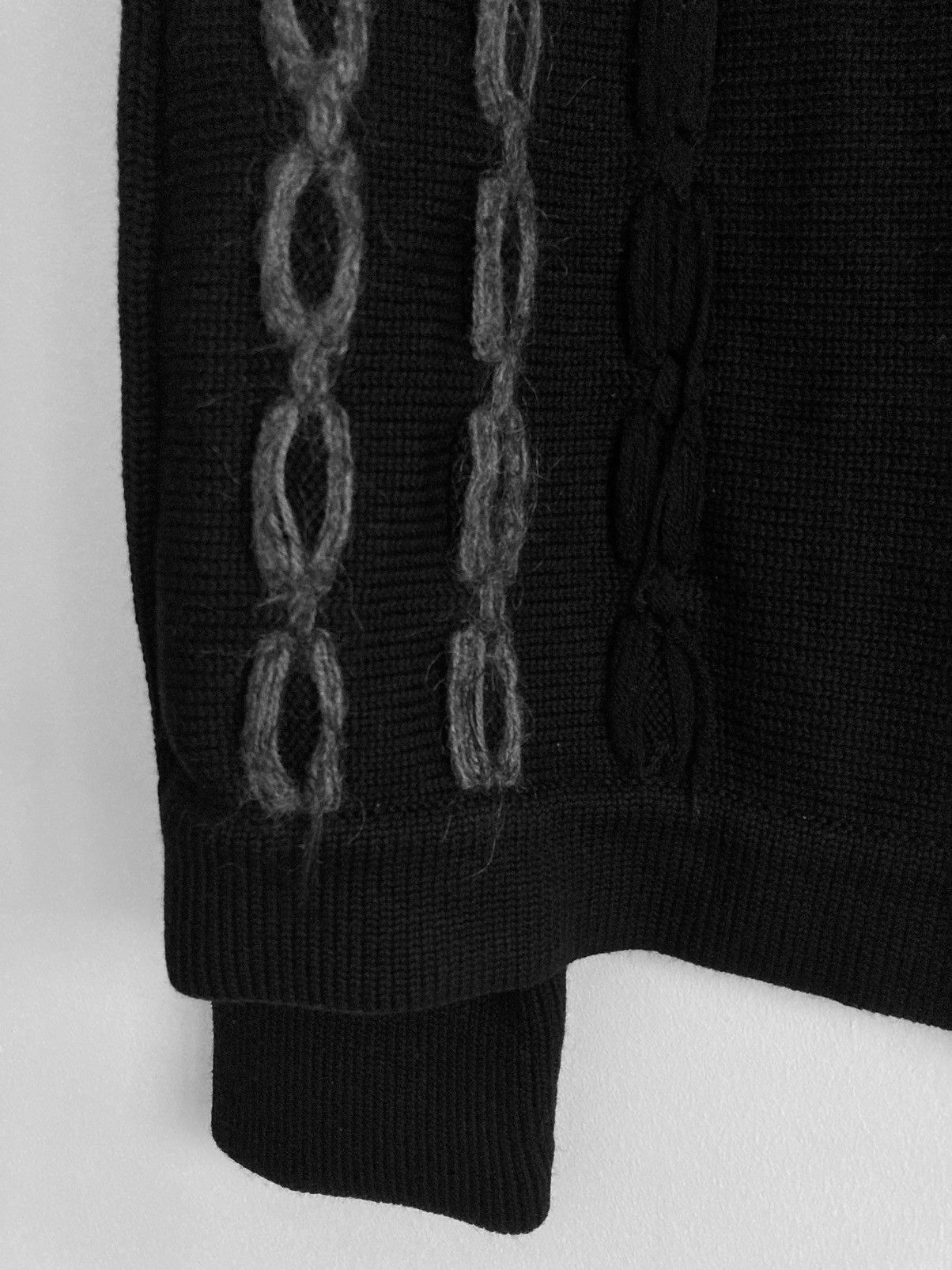 Dior × Hedi Slimane A/W 2003 “Luster” Triple Chain Embroidery Turtleneck Size US L / EU 52-54 / 3 - 4 Thumbnail
