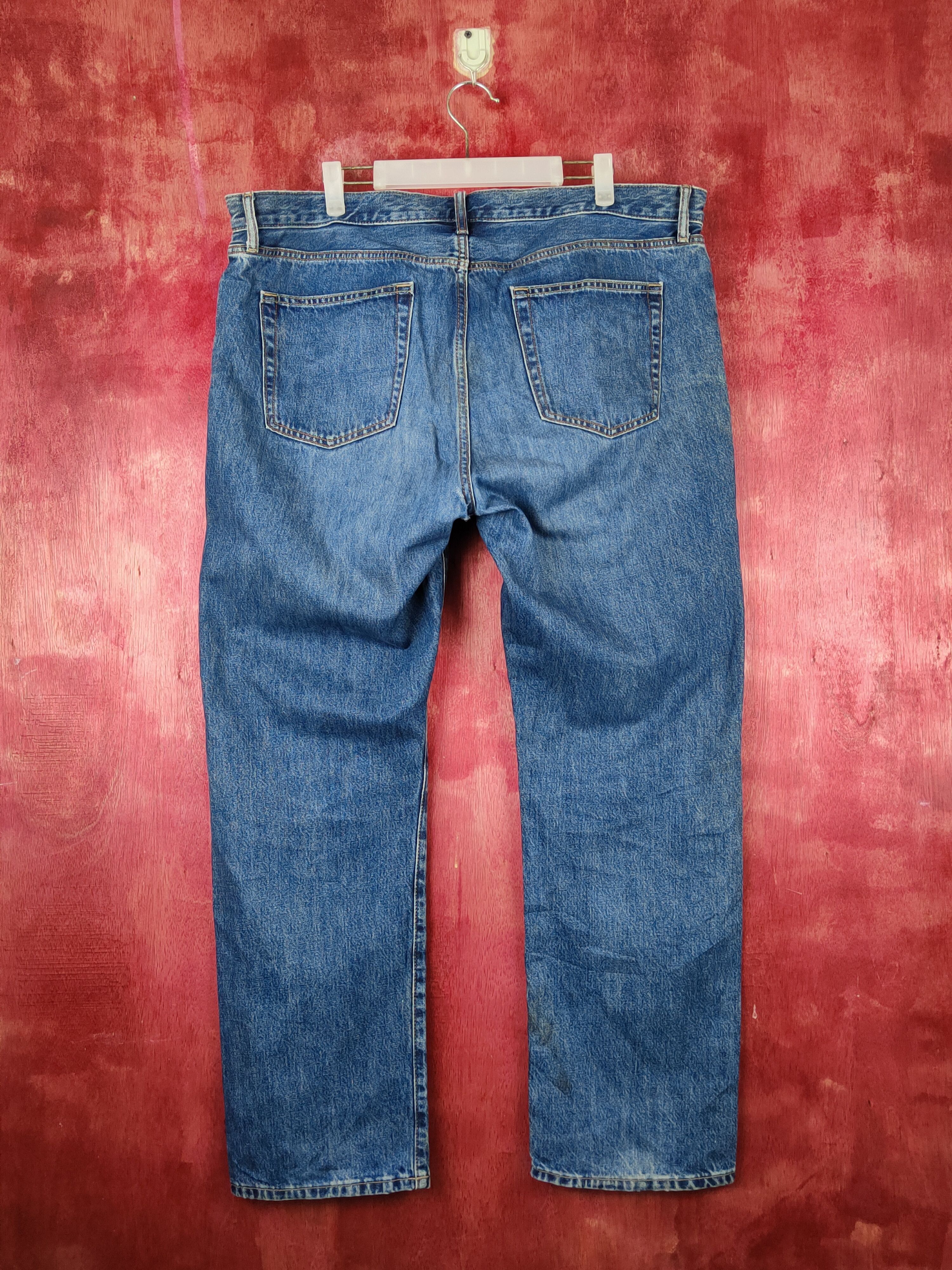 Japanese Brand Uniqlo Blue Distressed Ripped Jeans #S1692 Size US 38 / EU 54 - 7 Thumbnail