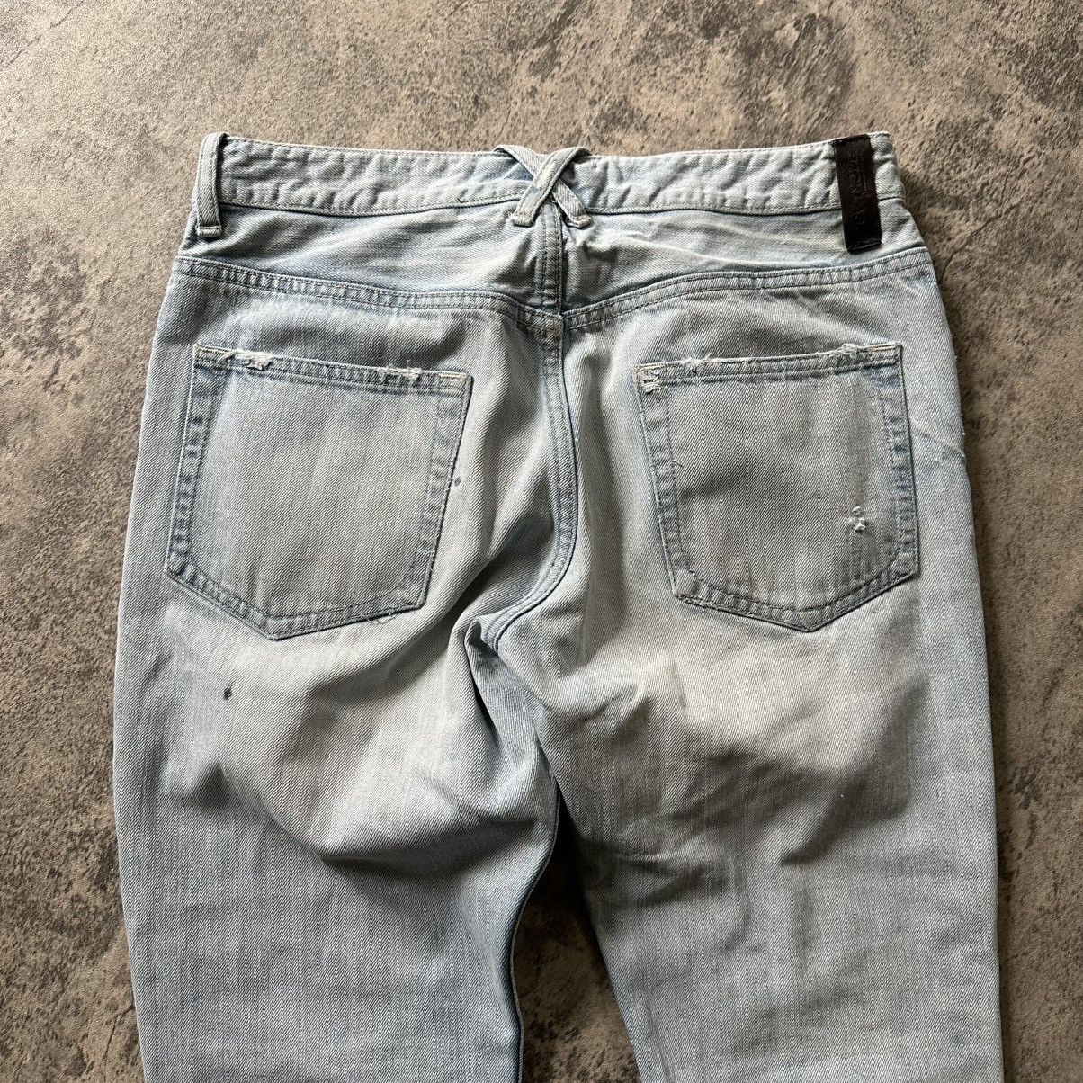 Isamu Katayama Backlash Isamu Katayama Backlash ‘Leather Repair’ Distressed Denim Size US 31 - 8 Thumbnail