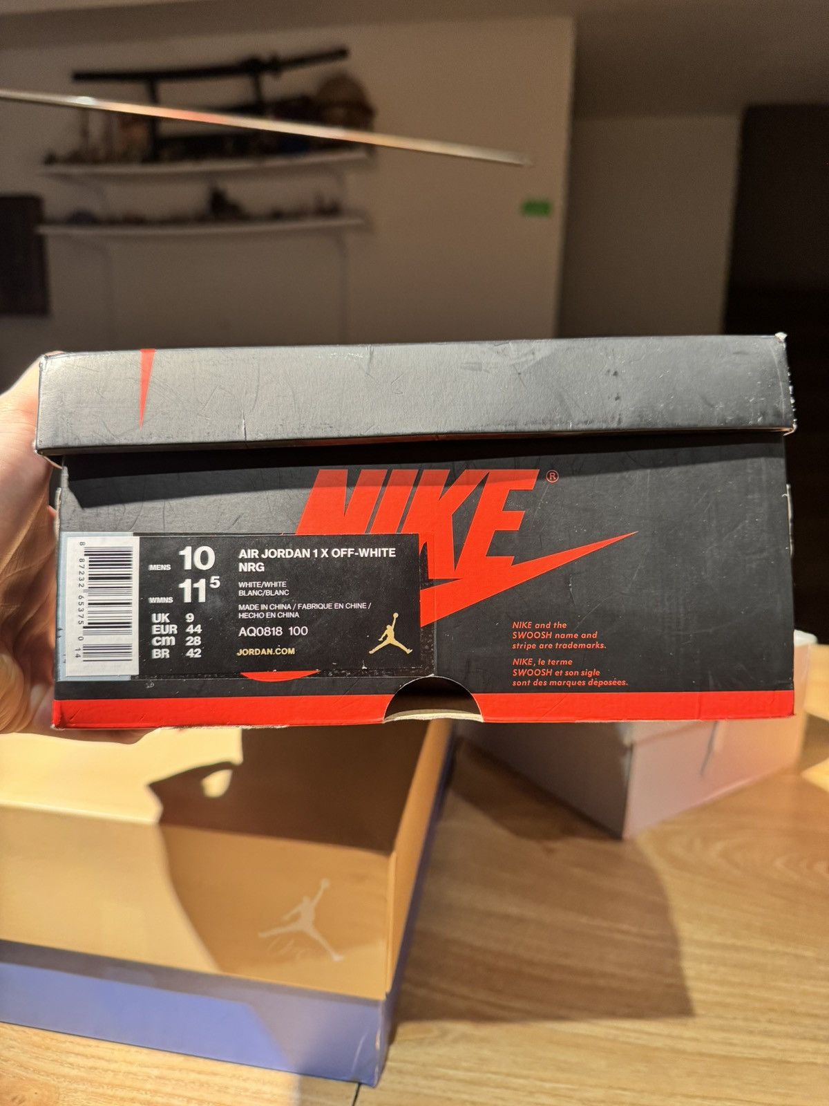 Nike × Off-White × Virgil Abloh Off White x Air Jordan 1 Retro High OG Euro Chicago Virgil Size US 10 / EU 43 - 20 Thumbnail