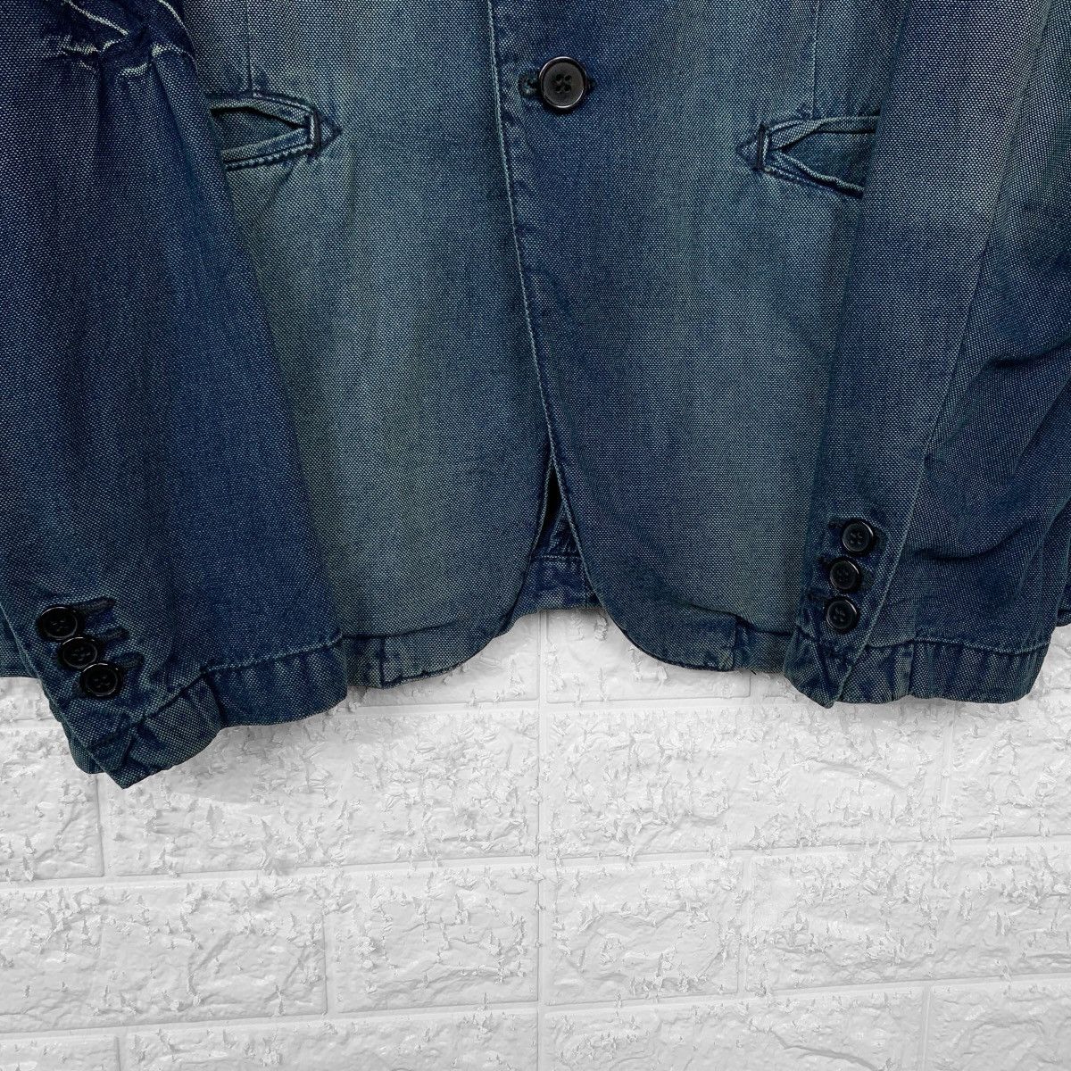 Indigo JAPANESE BRAND CORNEY INDIGO WASHED BLAZER JACKET Size US S / EU 44-46 / 1 - 8 Thumbnail