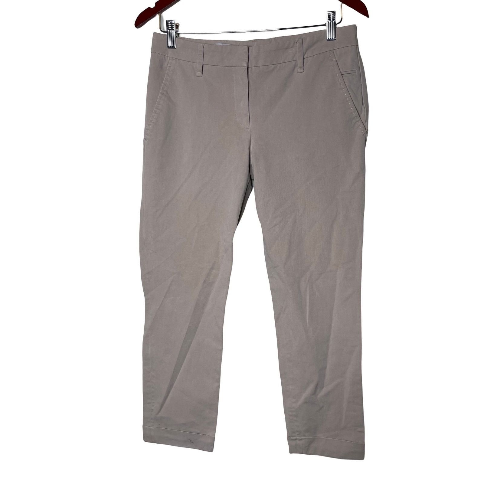 Brunello Cucinelli Brunello Cucinelli Pixie Straight Ankle Pants Gray 4 Size 27" / US 4 / IT 40 - 1 Thumbnail