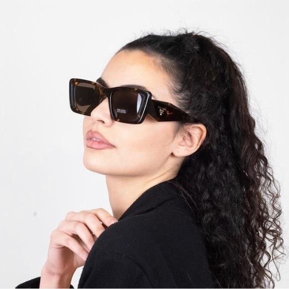 Prada New Authentic - PRADA Sunglasses SPR 08Y-F Tortoise Size ONE SIZE - 9 Thumbnail