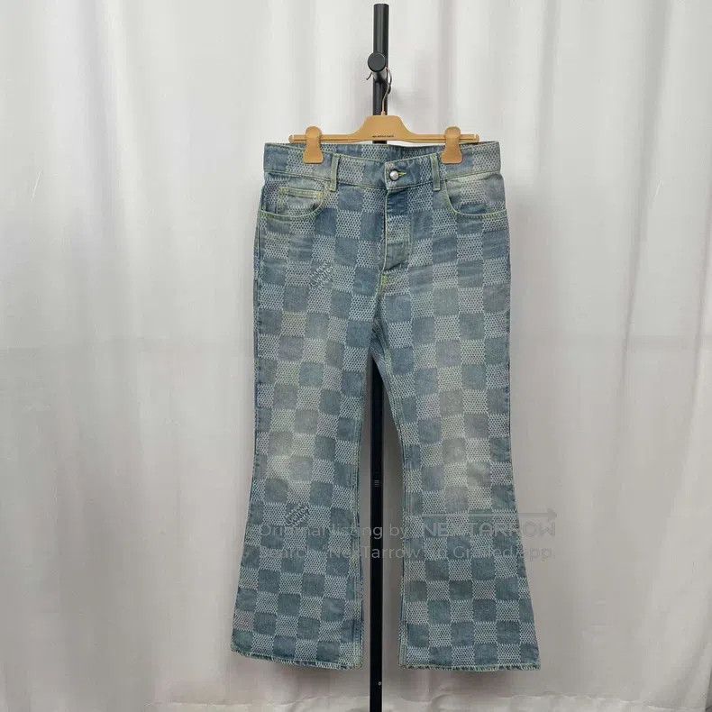 Louis Vuitton Louis Vuitton Washed Old Checkerboard Pearl Button Jeans Size US 34 / EU 50 - 1 Thumbnail