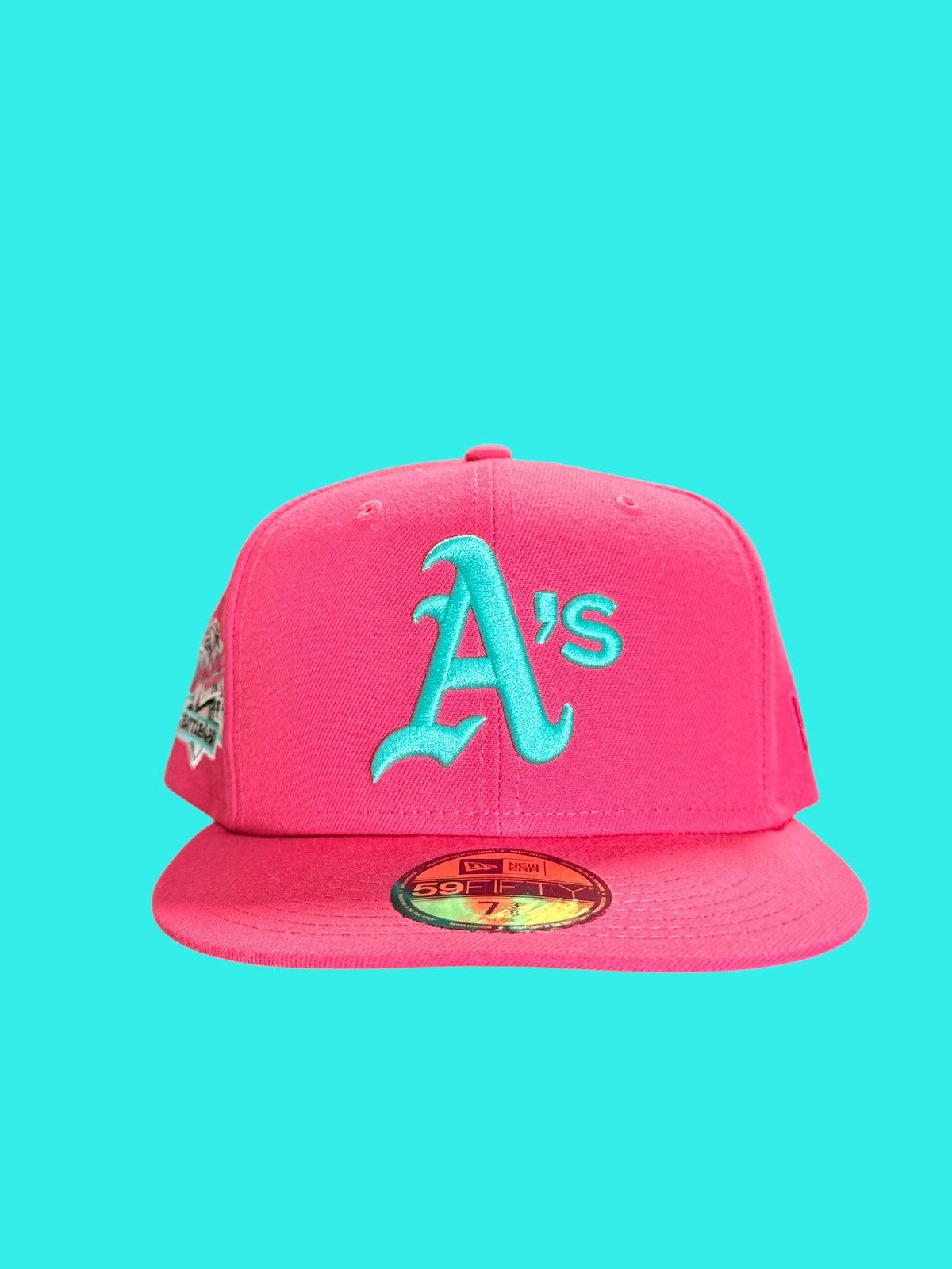 New Era oakland Athletics fitted Teal bottom 7 3/8 Size ONE SIZE - 1 Thumbnail