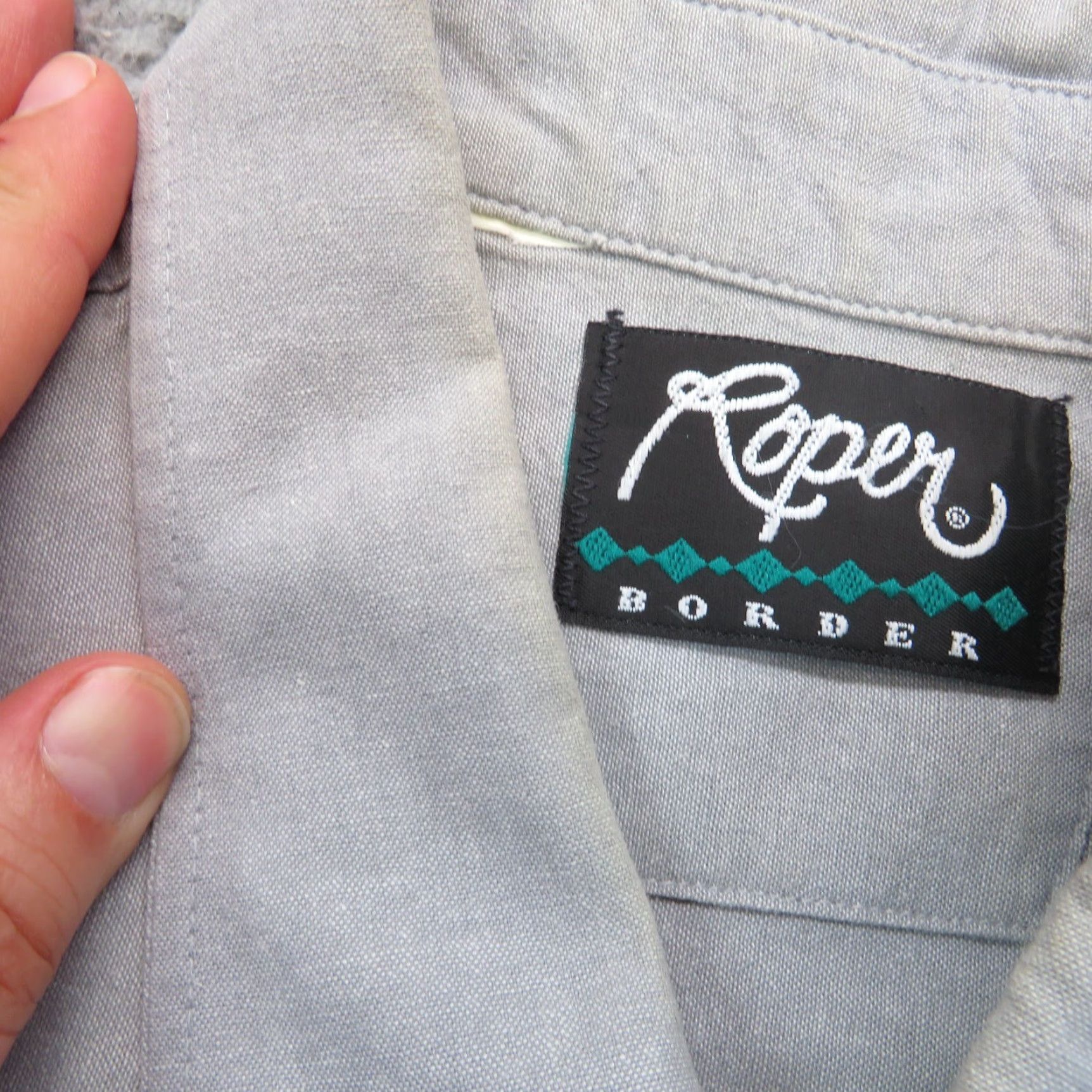 Roper VINTAGE Roper Shirt Mens XL Gray Green Purple Stripe Long Sleeve Western Button Down Shirt Size US XL / EU 56 / 4 - 7 Thumbnail