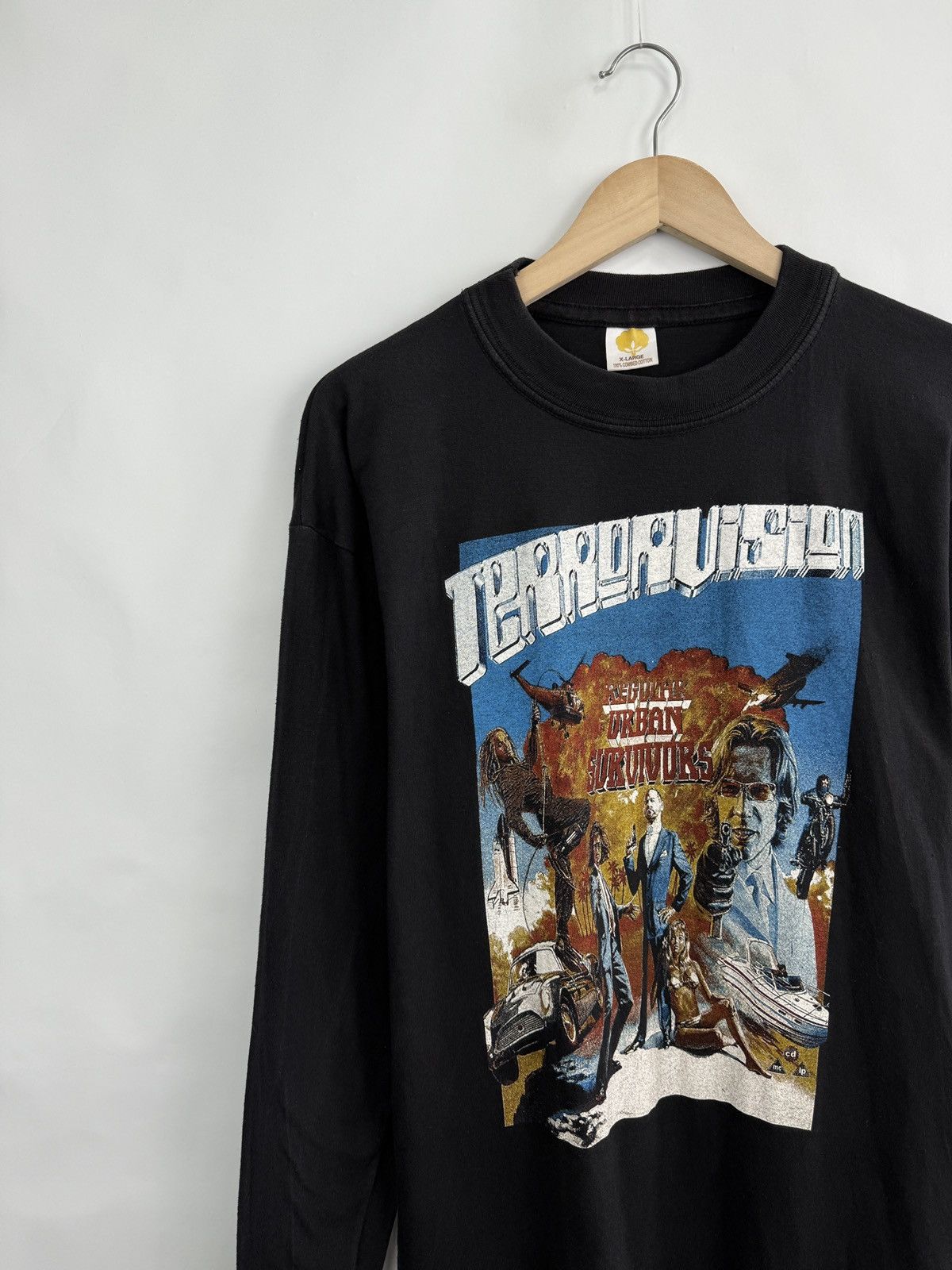 Band Tees 🇬🇧 Vintage 1996 Terrorvision Rock Band Long Sleeve Rare Retro Size US L / EU 52-54 / 3 - 3 Thumbnail