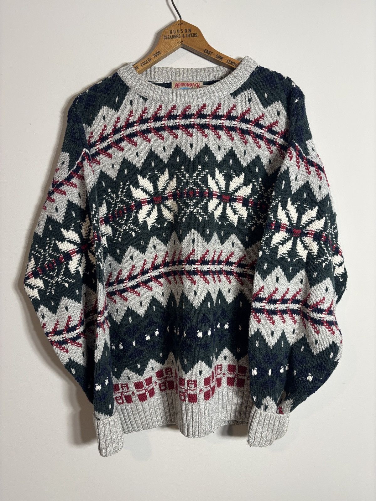 Vintage Vintage 90s Adirondack Cotton Knit Sweater USA Large Size US L / EU 52-54 / 3 - 1 Thumbnail