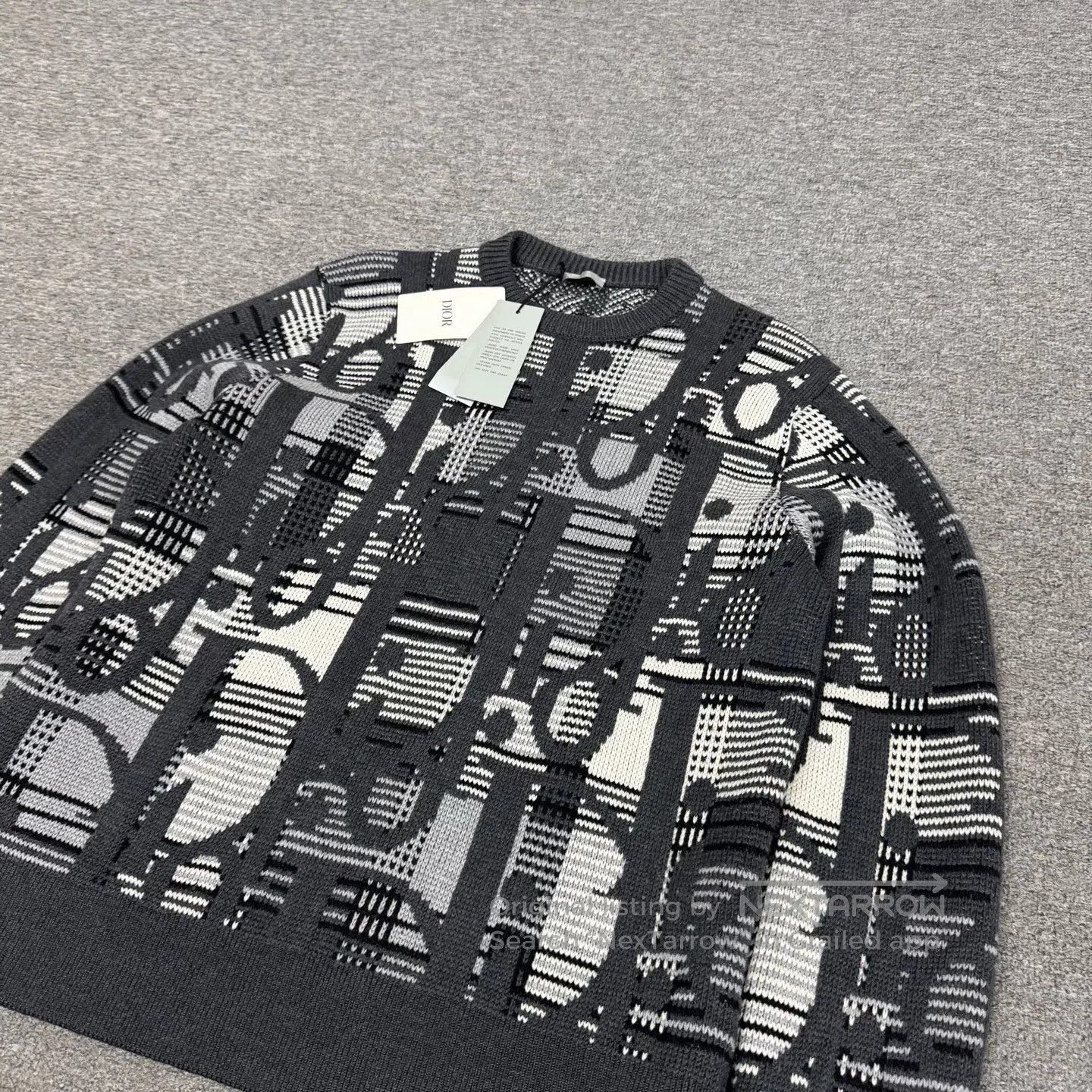 Dior Dior Old Age Geometry jacquard Knitted sweater| Size S / US 4 / IT 40 - 3 Thumbnail