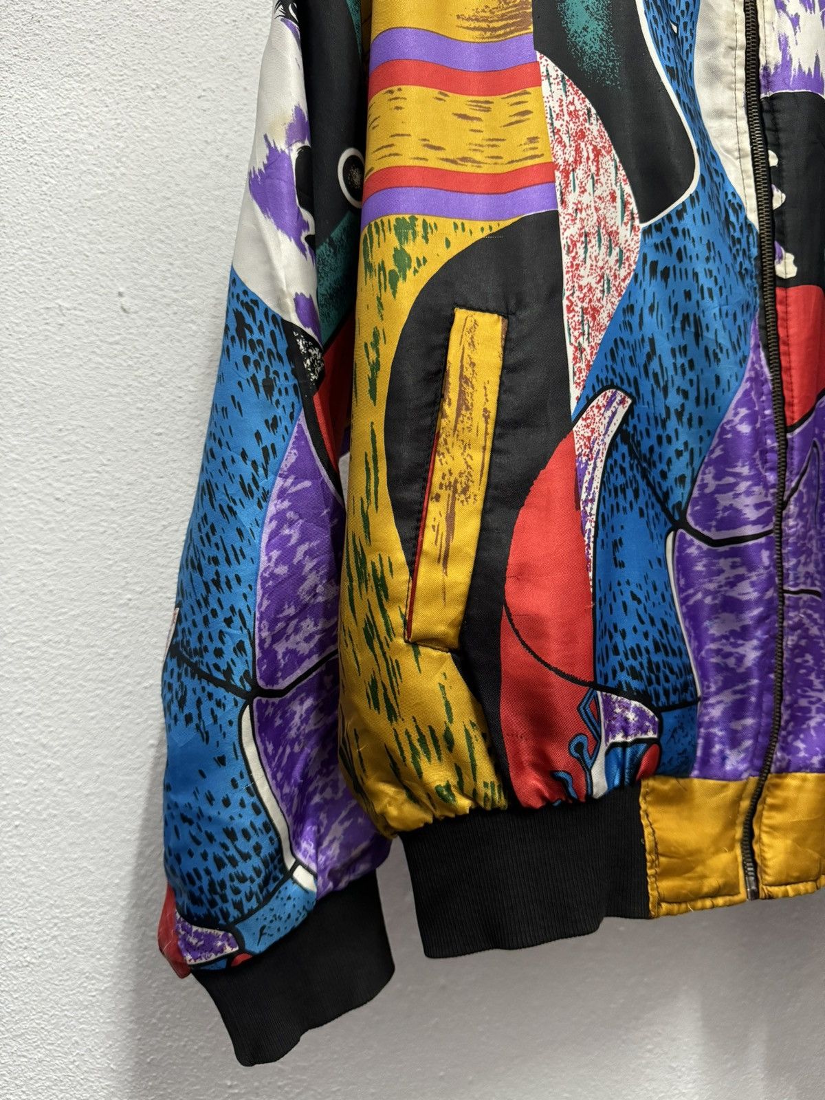 Vintage Vintage 90’s Picasso Reversible Silk Artwork Bomber Jacket Size US L / EU 52-54 / 3 - 3 Thumbnail