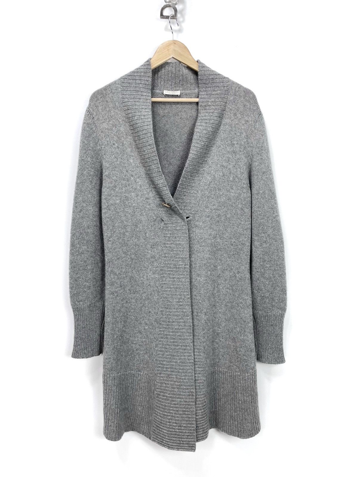 Brunello Cucinelli BRUNELLO CUCINELLI 100% Cashmere Longline Cardigan Size XL / US 12-14 / IT 48-50 - 1 Thumbnail