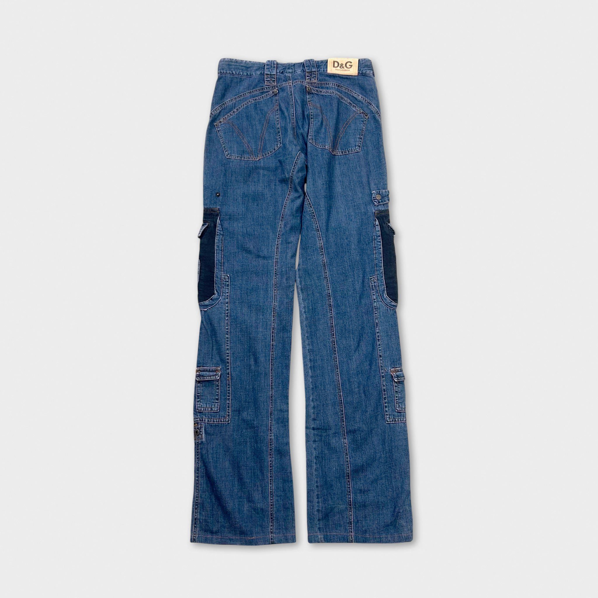 Dolce & Gabbana Dolce & Gabbana Cargo Blue Denim Pants Size US 33 - 6 Thumbnail