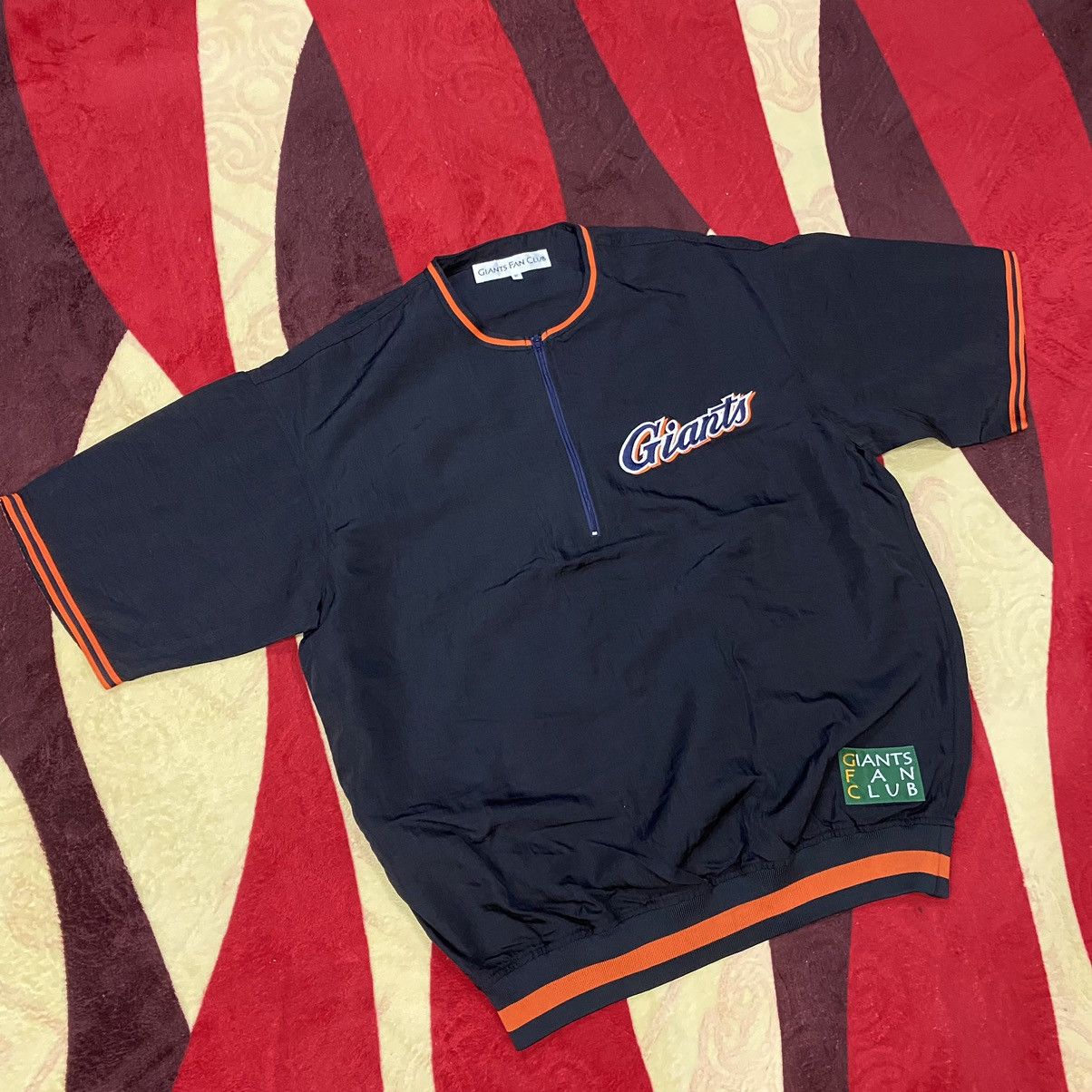 Giant × Vintage Vintage Giants Fan Club Half Zipper Jersey Size US XL / EU 56 / 4 - 3 Thumbnail