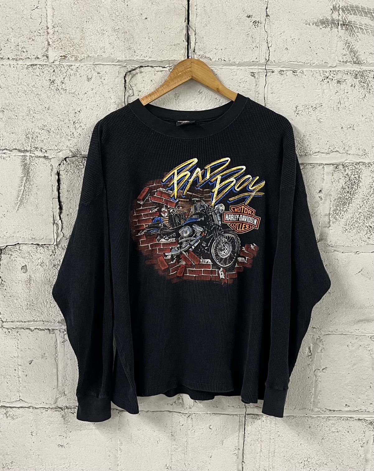 Harley Davidson Vintage Harley Davidson thermal rare, grunge skater hype Size US XXL / EU 58 / 5 - 1 Thumbnail