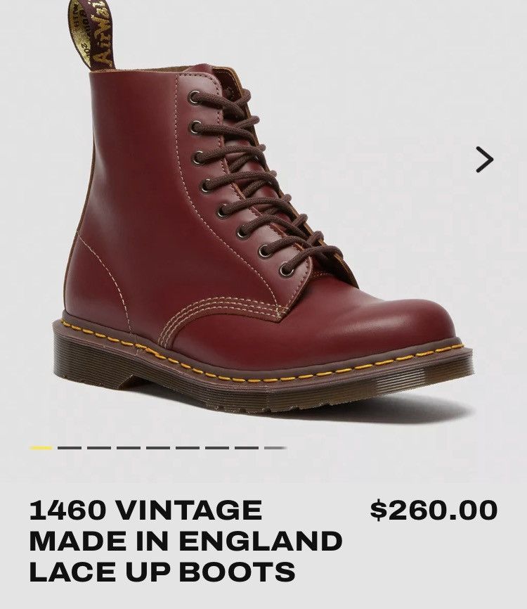 Dr. Martens Doc Marten 1460 Made in England Cherry Red Size US 7 / EU 40 - 4 Thumbnail