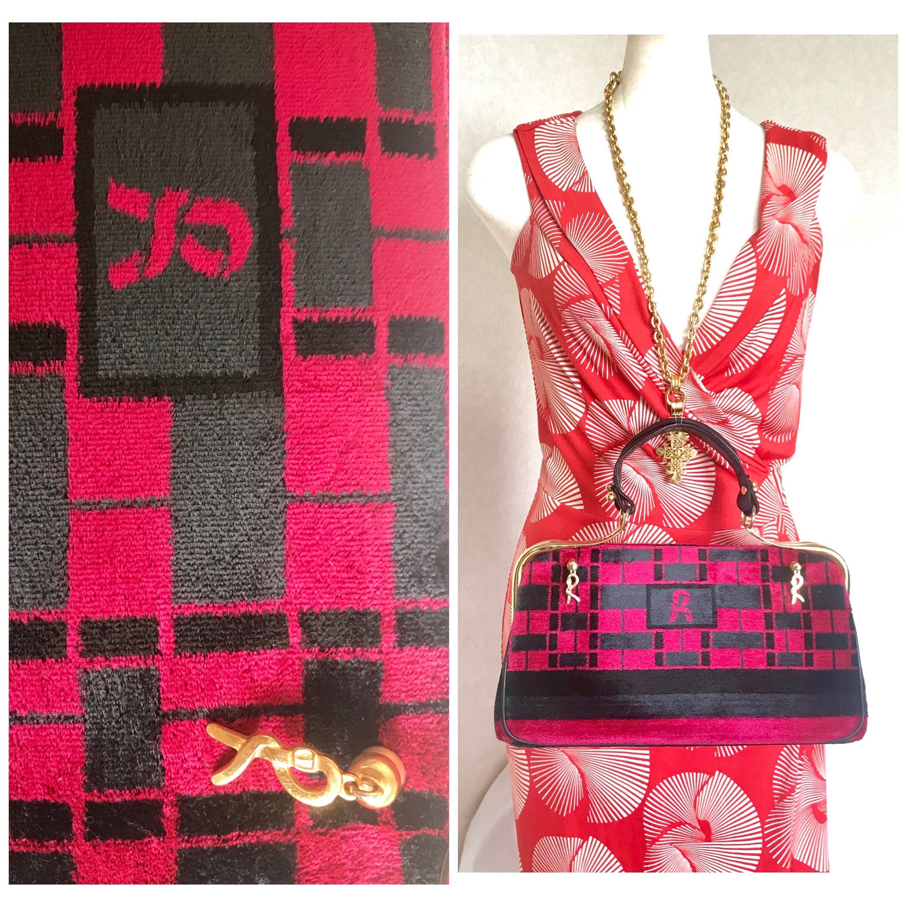 Roberta di Camerino Vintage Roberta di Camerino red, black geometric handbag Size ONE SIZE - 10 Thumbnail