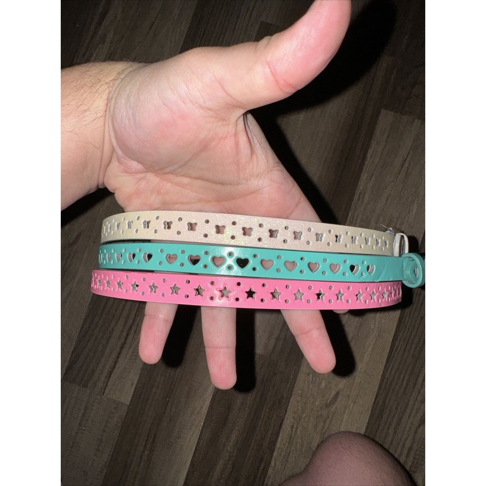Vintage Women’s Y2K Style Stars And Heart Belt Lot Of 3 Size 28in Size ONE SIZE - 2 Thumbnail